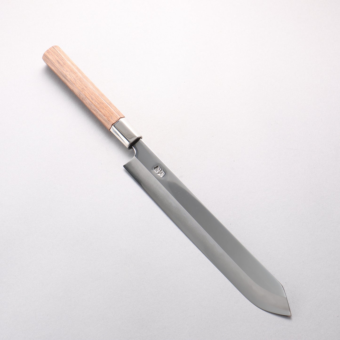 黒鳥 銀三鋼 磨き仕上げ 鰹包丁 240mm ウォルナット柄 - 清助刃物