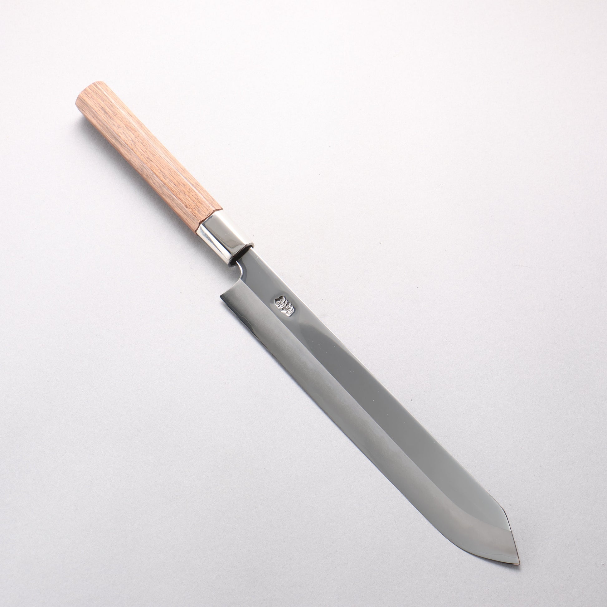 黒鳥 銀三鋼 磨き仕上げ 鰹包丁 240mm ウォルナット柄 - 清助刃物