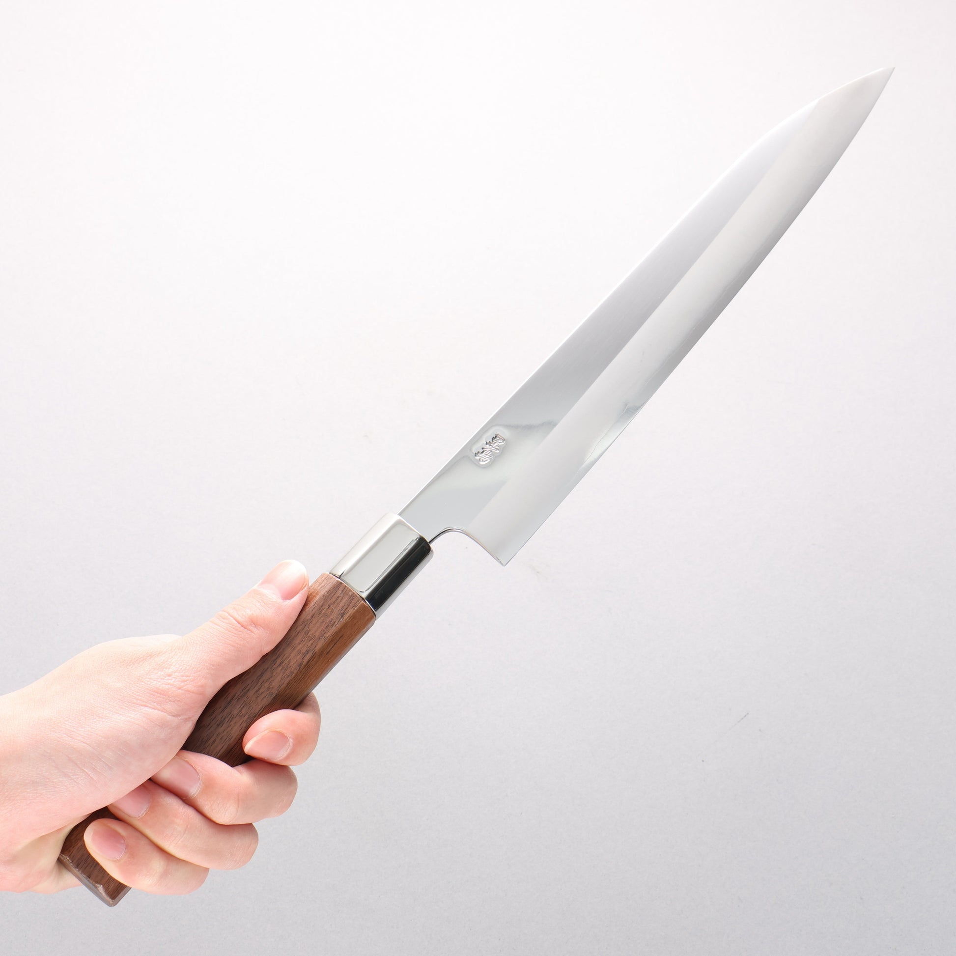 黒鳥 銀三鋼 磨き仕上げ 柳刃包丁 255mm ウォルナット柄 - 清助刃物