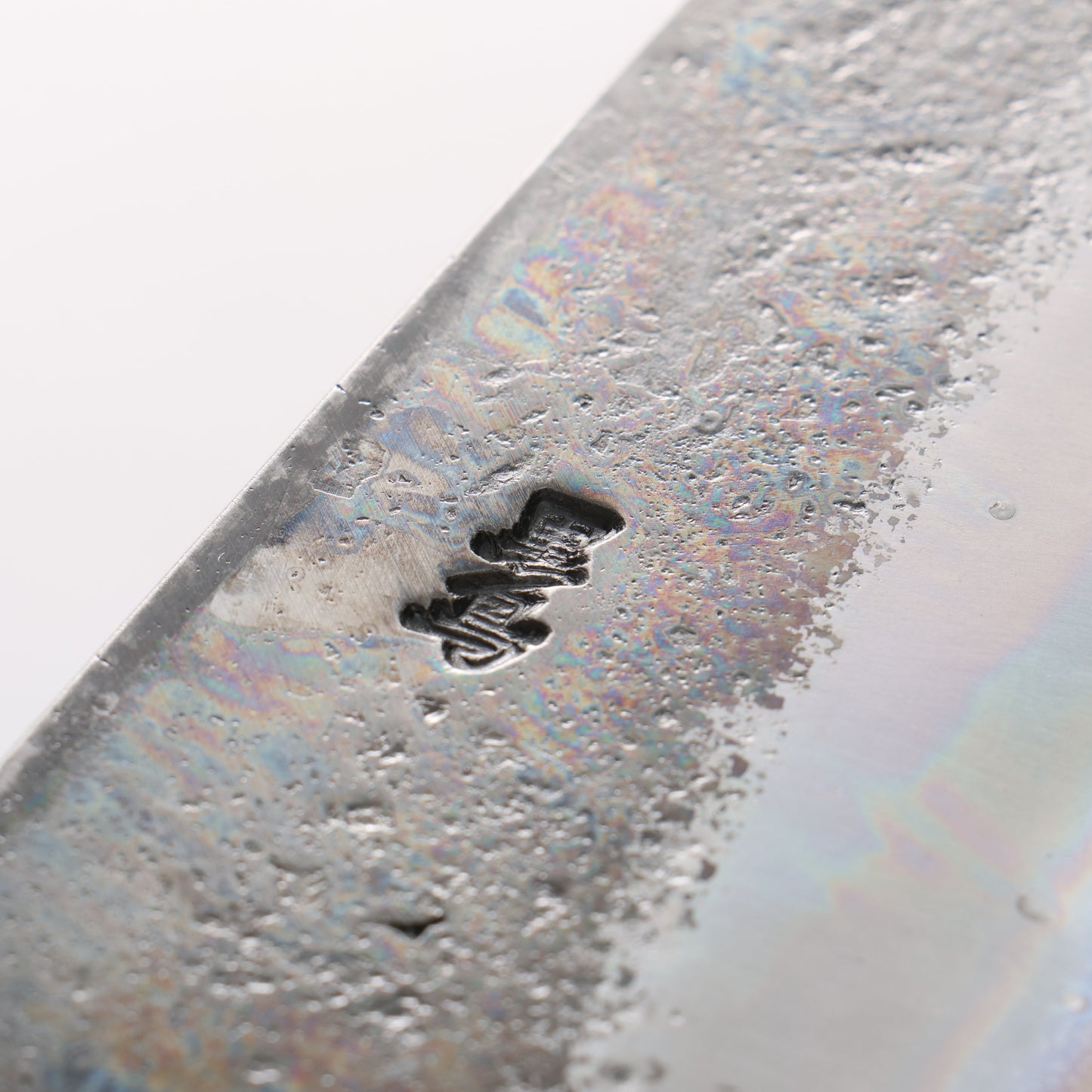 黒鳥 青ニ鋼 黒仕上げ 包丁 240mm 白鹿角柄 - 清助刃物