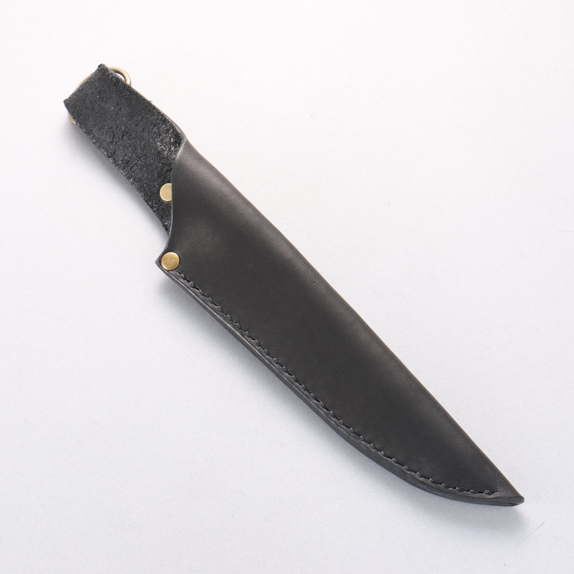 黒鳥 八角 銀三鋼 磨き仕上げ ペティーナイフ 150mm ウォルナット柄 鞘付き - 清助刃物