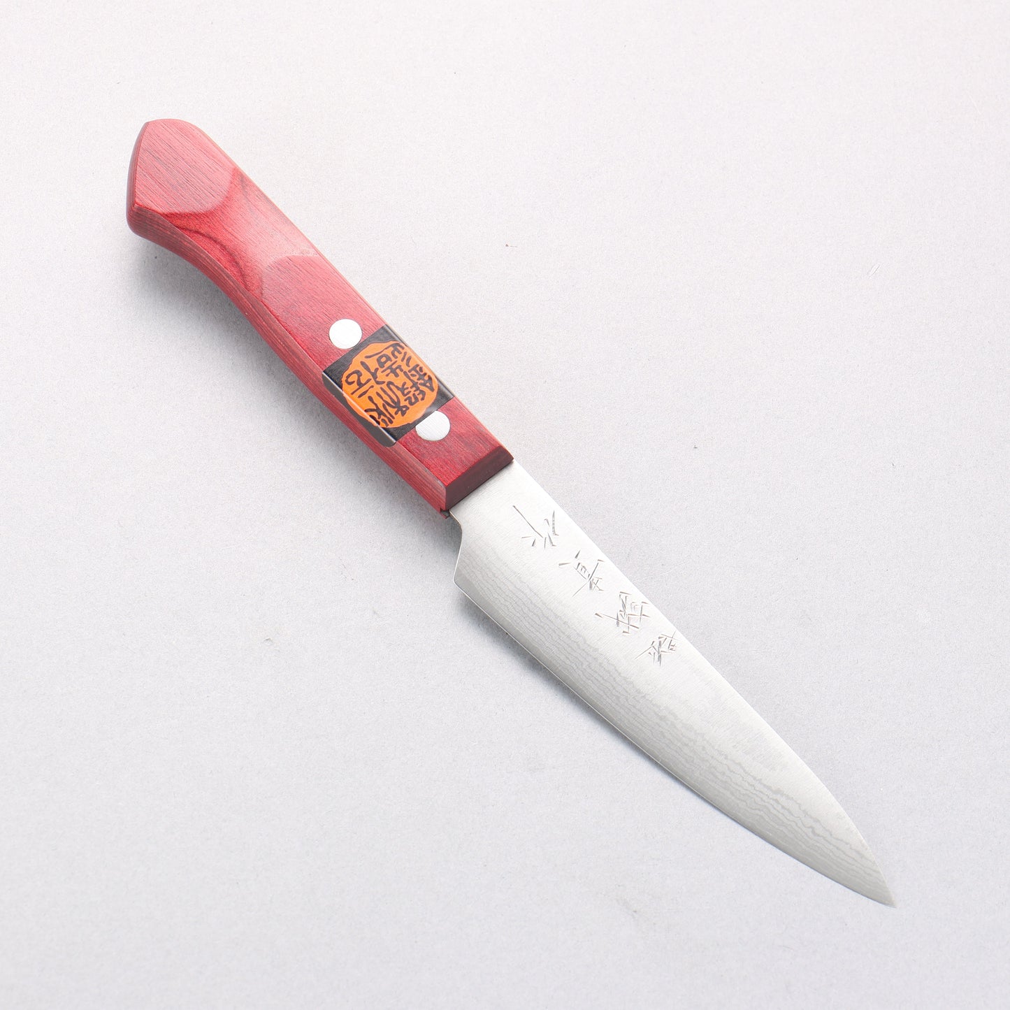 田中 誠貴 VG10 17層 ダマスカス ペティーナイフ 120mm 赤合板柄 - 清助刃物