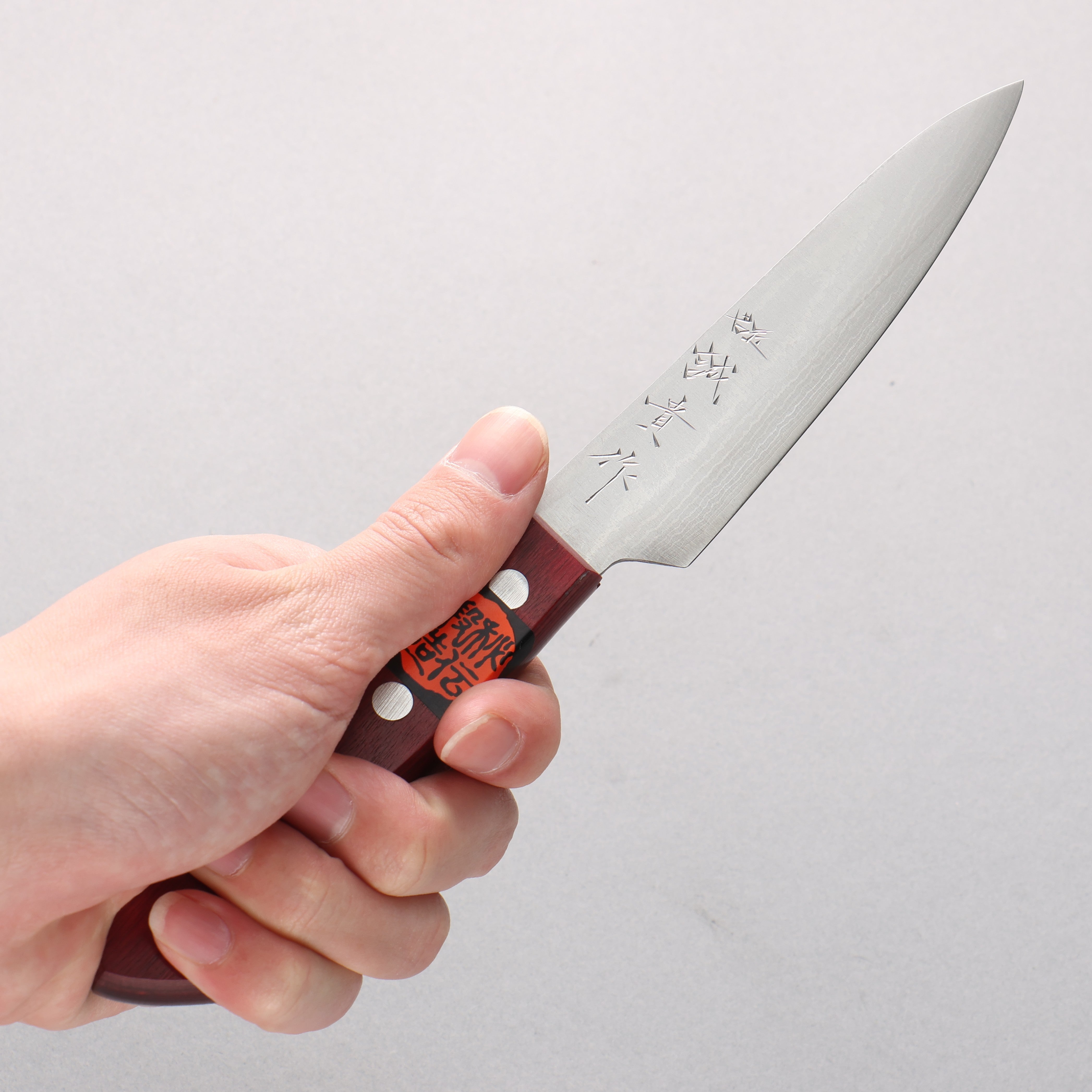 田中 誠貴 VG10 17層 ダマスカス ペティーナイフ 120mm 赤合板柄