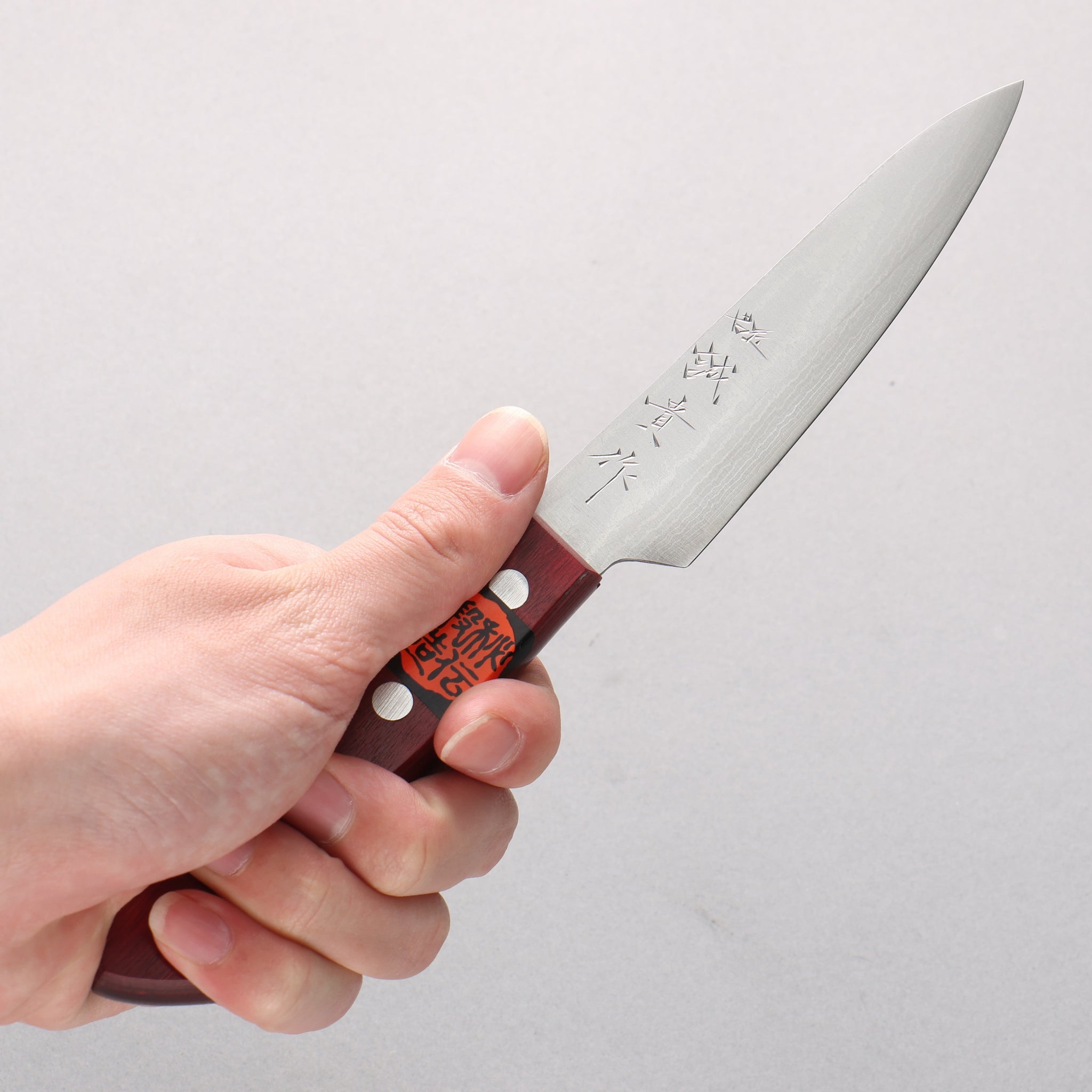 田中 誠貴 VG10 17層 ダマスカス ペティーナイフ 120mm 赤合板柄