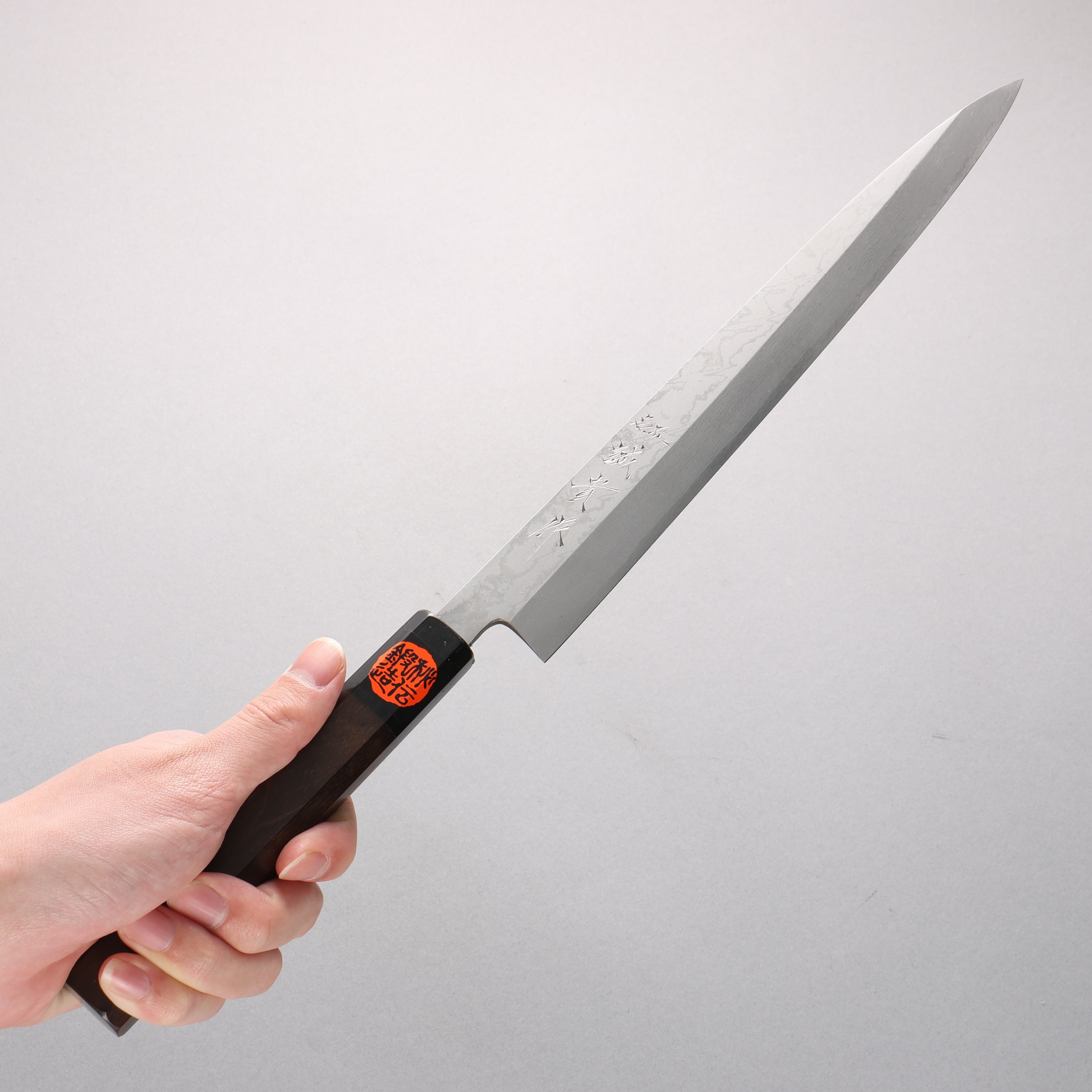 田中 誠貴 閃光 V金10号 ダマスカス 柳刃包丁 270mm ウォルナット柄