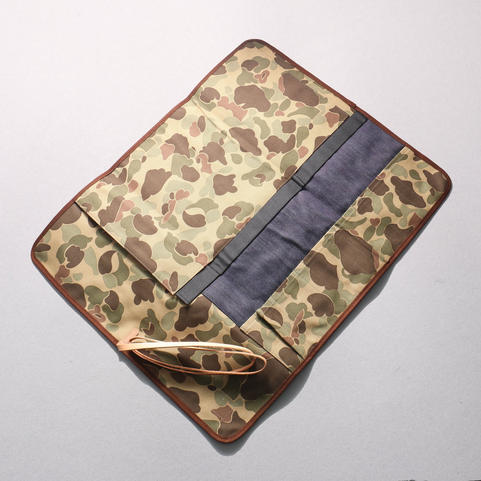West Japan Tools 6ポケット付きナイフロール 布 迷彩柄 mm 640mm x 510mm - 清助刃物