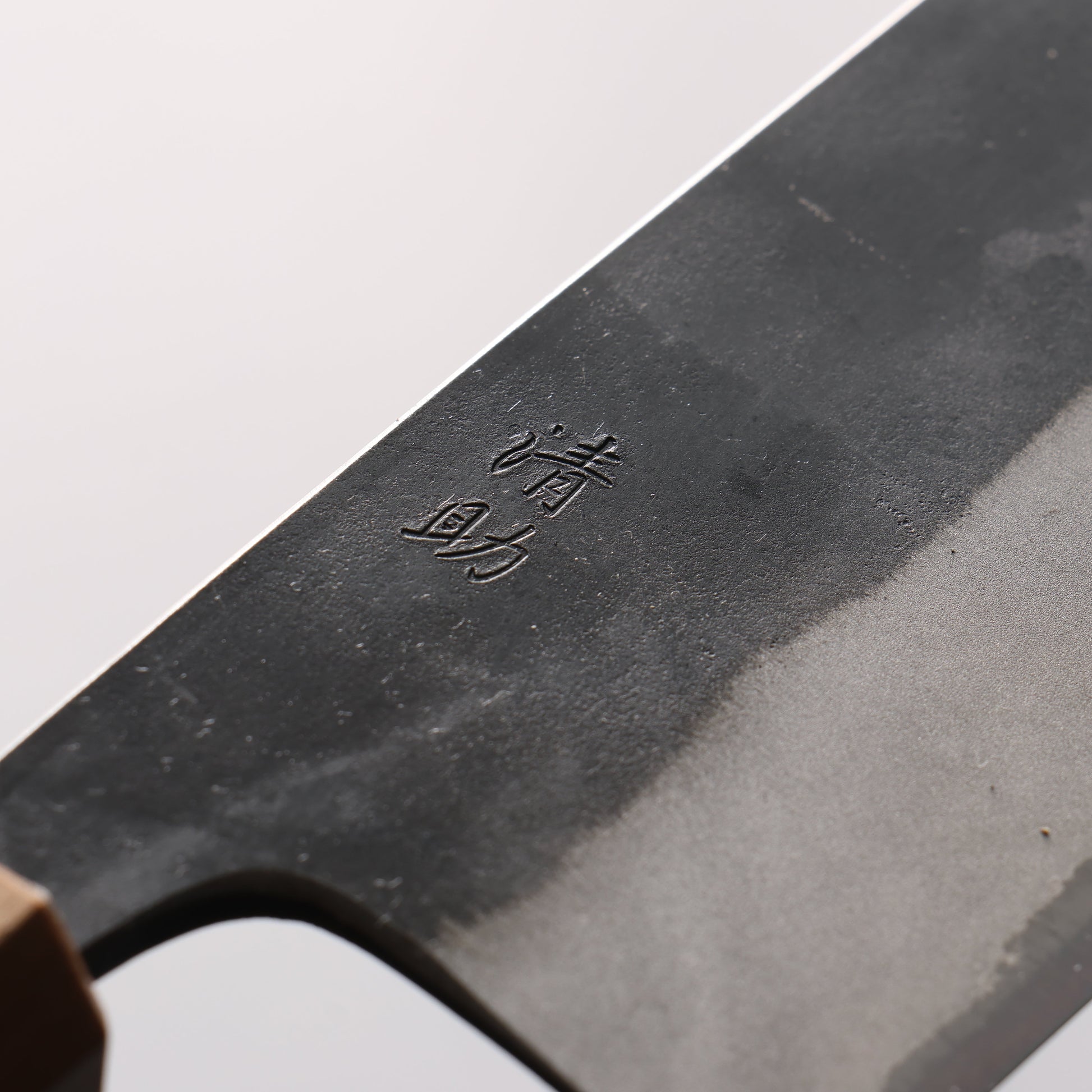 清助 青ニ鋼 黒仕上げ 菜切包丁 165mm 焼栗 （口輪：サクラ）柄 - 清助刃物