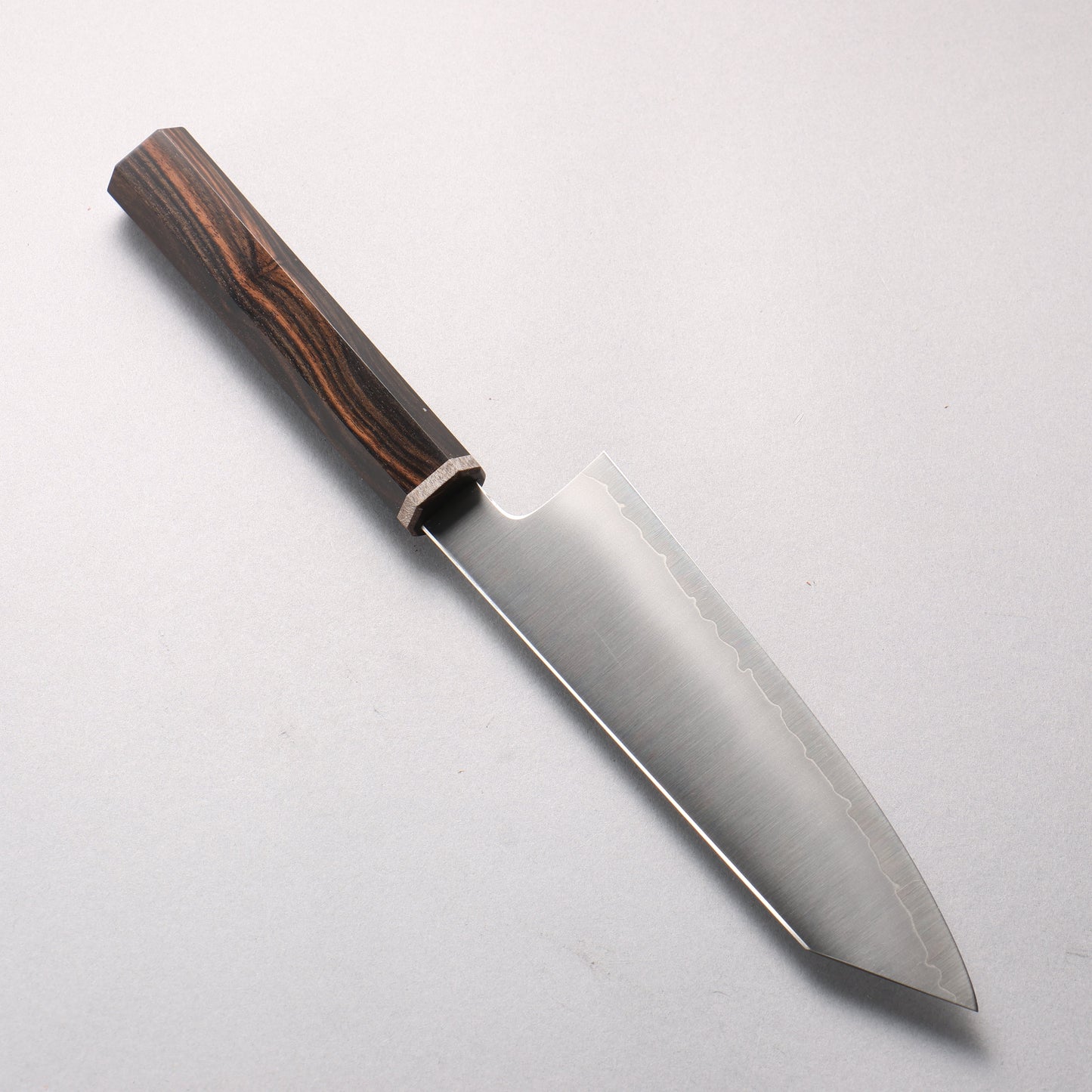 明神直人 コバルトスペシャル鋼 文化包丁 170mm 縞黒檀（細口輪：黒スタビライズウッド）柄 - 清助刃物