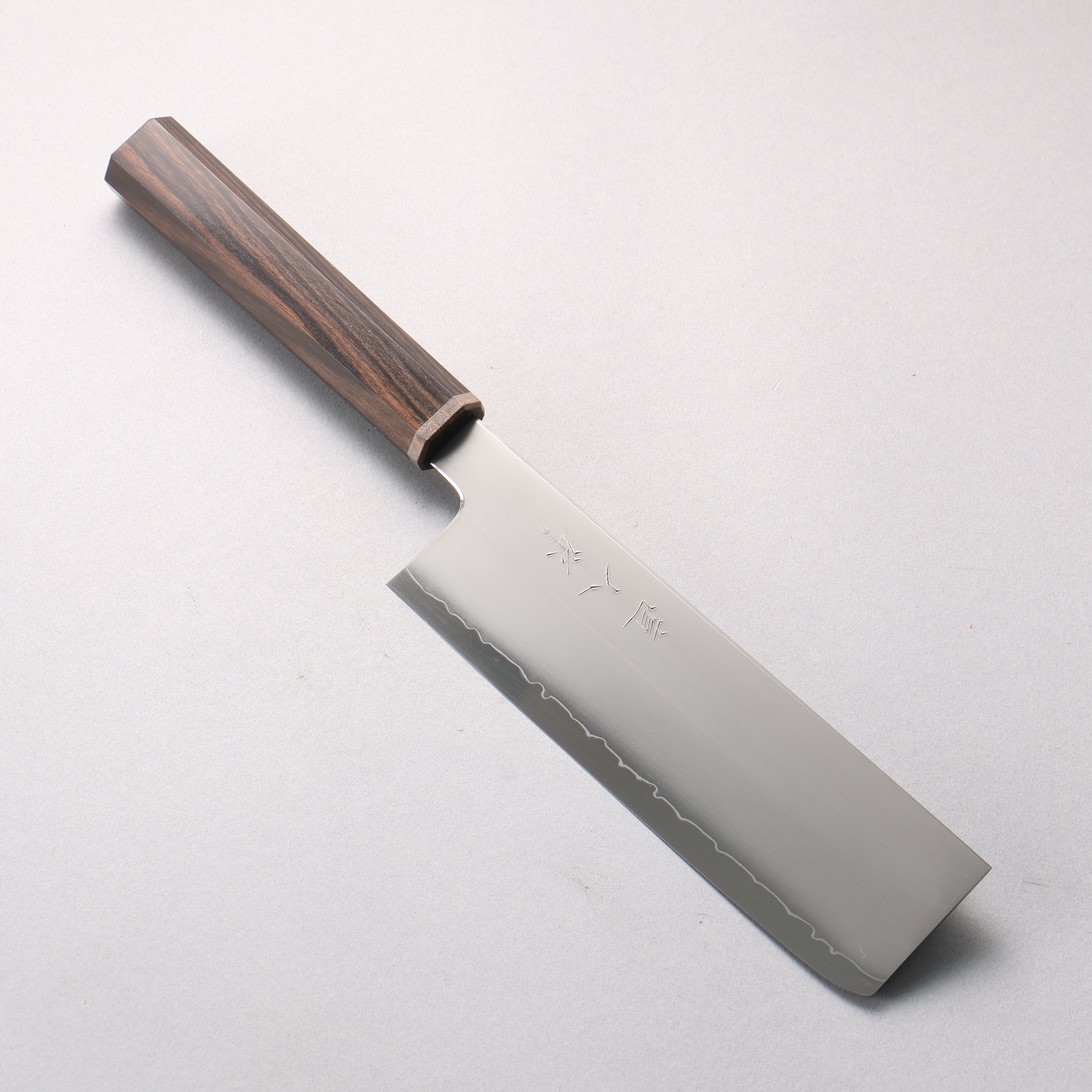 明神直人　霞　sg2 筋引き　255mm 明神直人 SG2 霞研 切付牛刀包丁 240mm 樫 （藍染め）柄 – 清助刃物 Japan