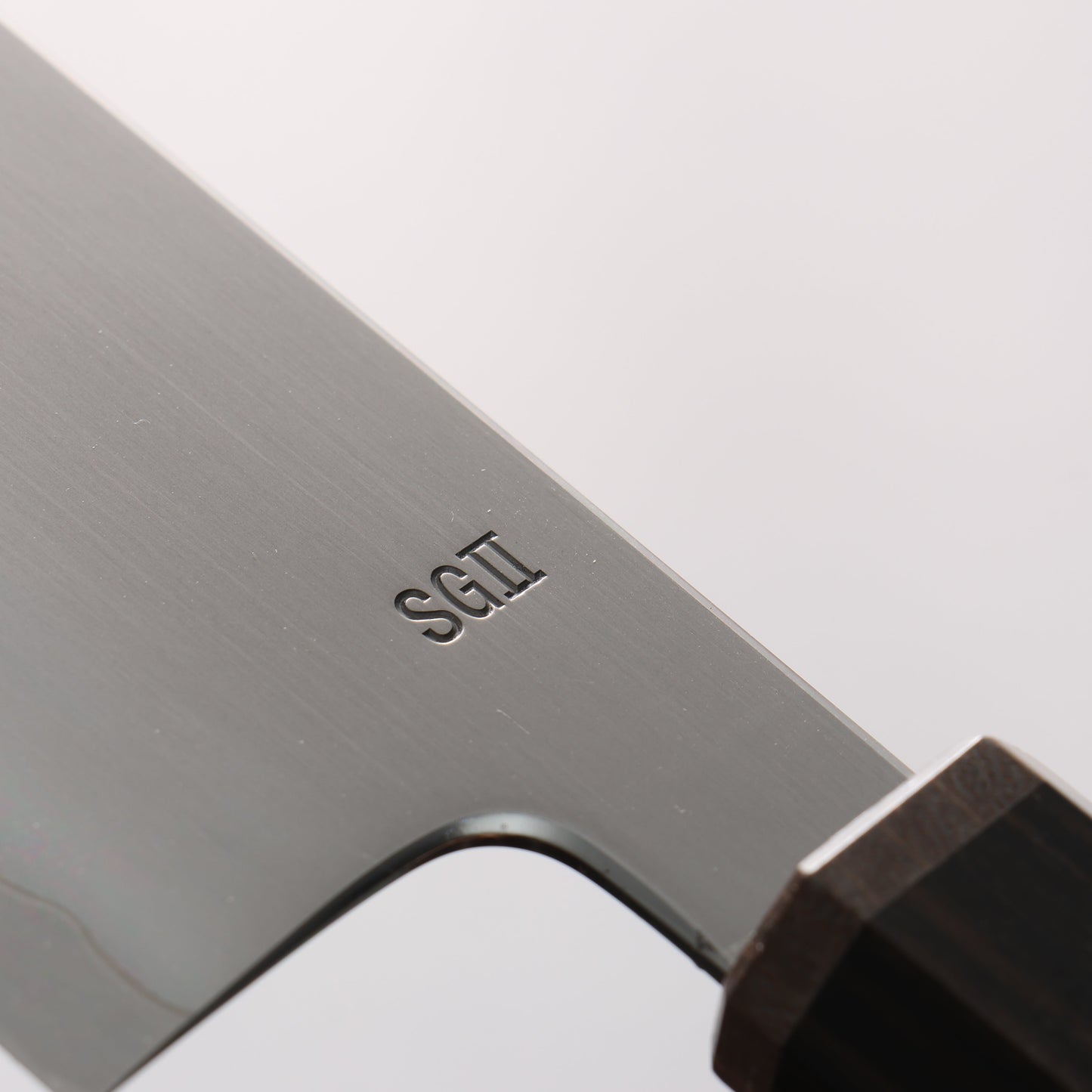 明神直人 SG2 霞研 菜切包丁 170mm 縞黒檀（細口輪：黒スタビライズウッド）柄 - 清助刃物