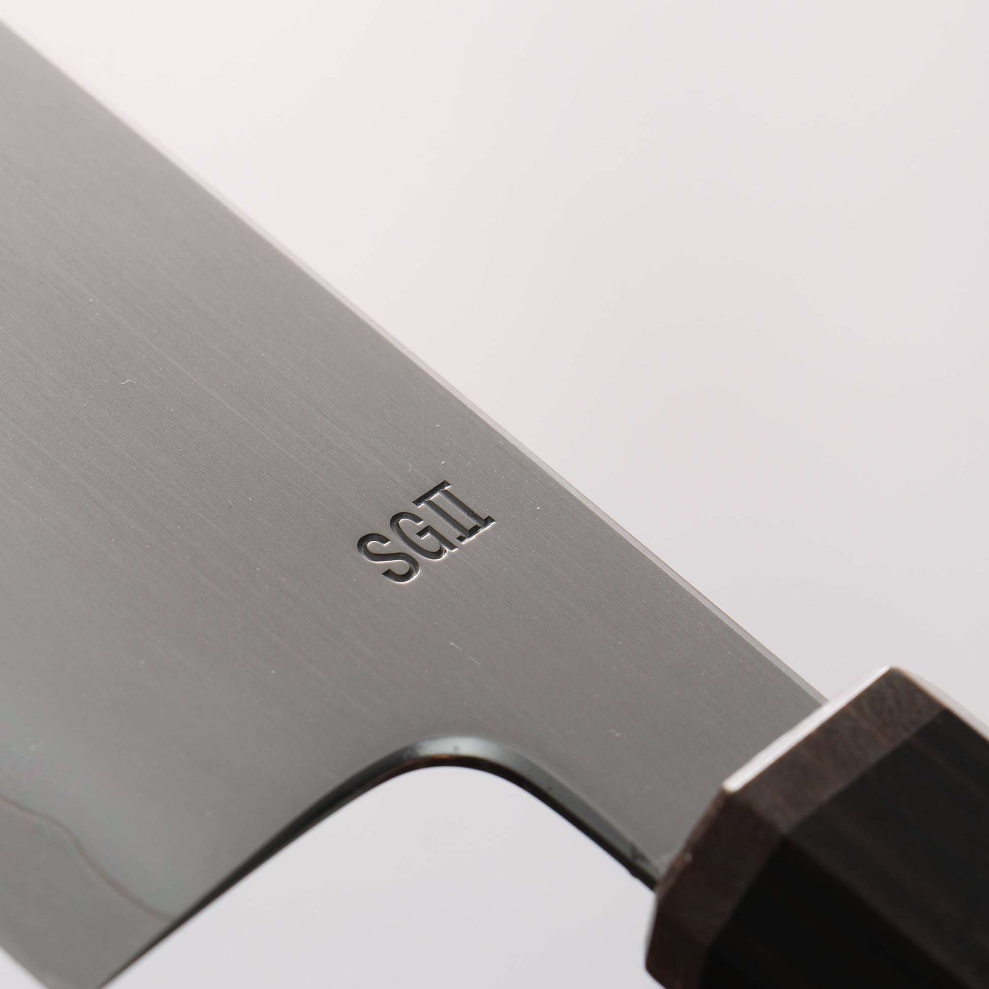 明神直人 SG2 霞研 菜切包丁 170mm 縞黒檀（細口輪：黒スタビライズウッド）柄 - 清助刃物