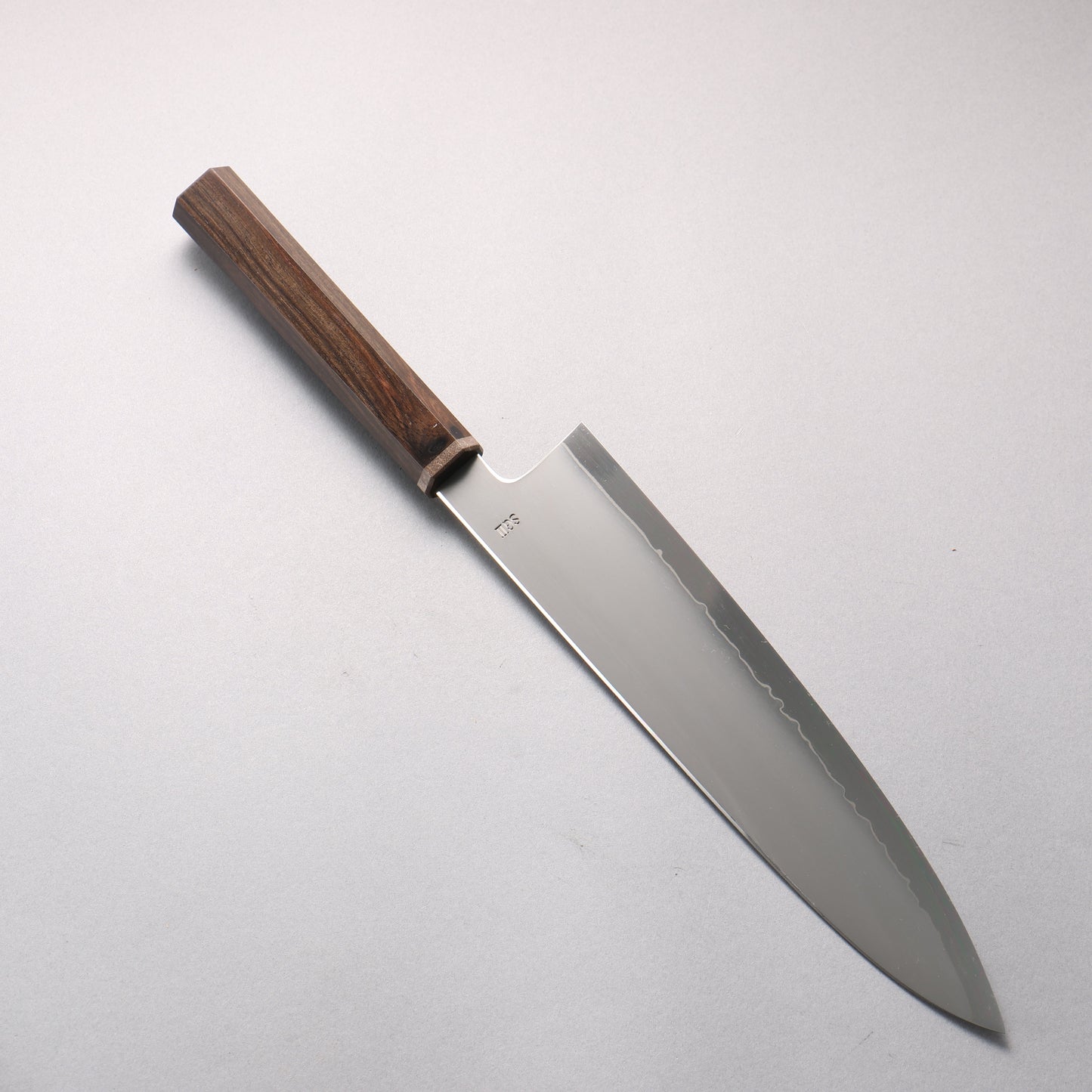 明神直人 SG2 霞研 牛刀包丁 240mm 縞黒檀（細口輪：黒スタビライズウッド）柄 - 清助刃物