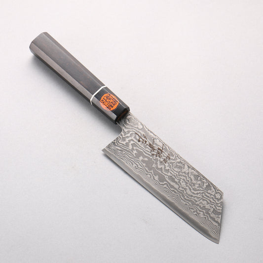 田中 誠貴 羽々斬 SG2 ダマスカス 菜切包丁 165mm 黒檀 (口輪：黒水牛)柄 - 清助刃物