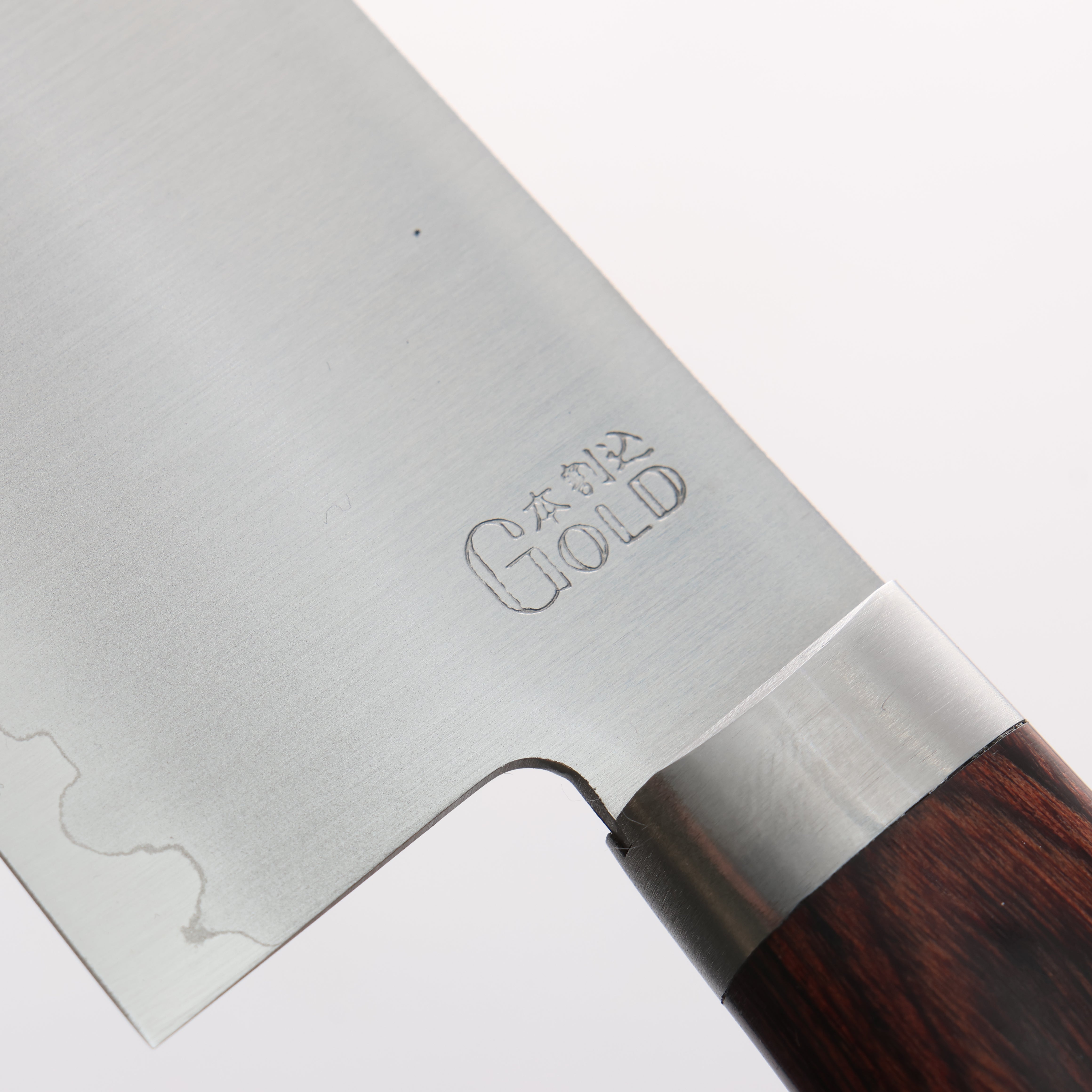 清助 V金1号 磨き（横ヘアライン） 三徳包丁 165mm マホガニー柄 - 清助刃物