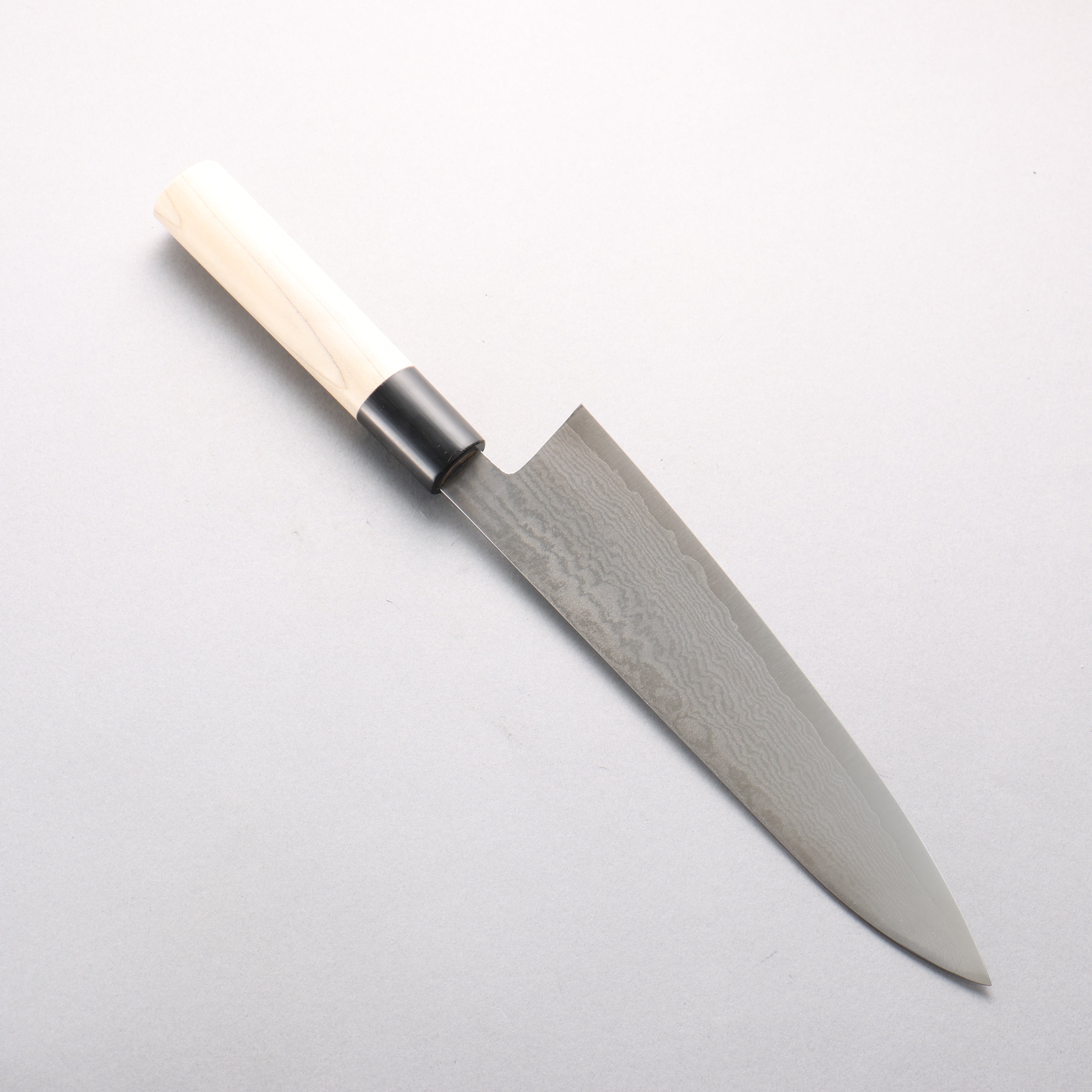 田中 誠貴 VG10 17層 ダマスカス 牛刀包丁 210mm 朴 (口輪：水牛)柄 - 清助刃物