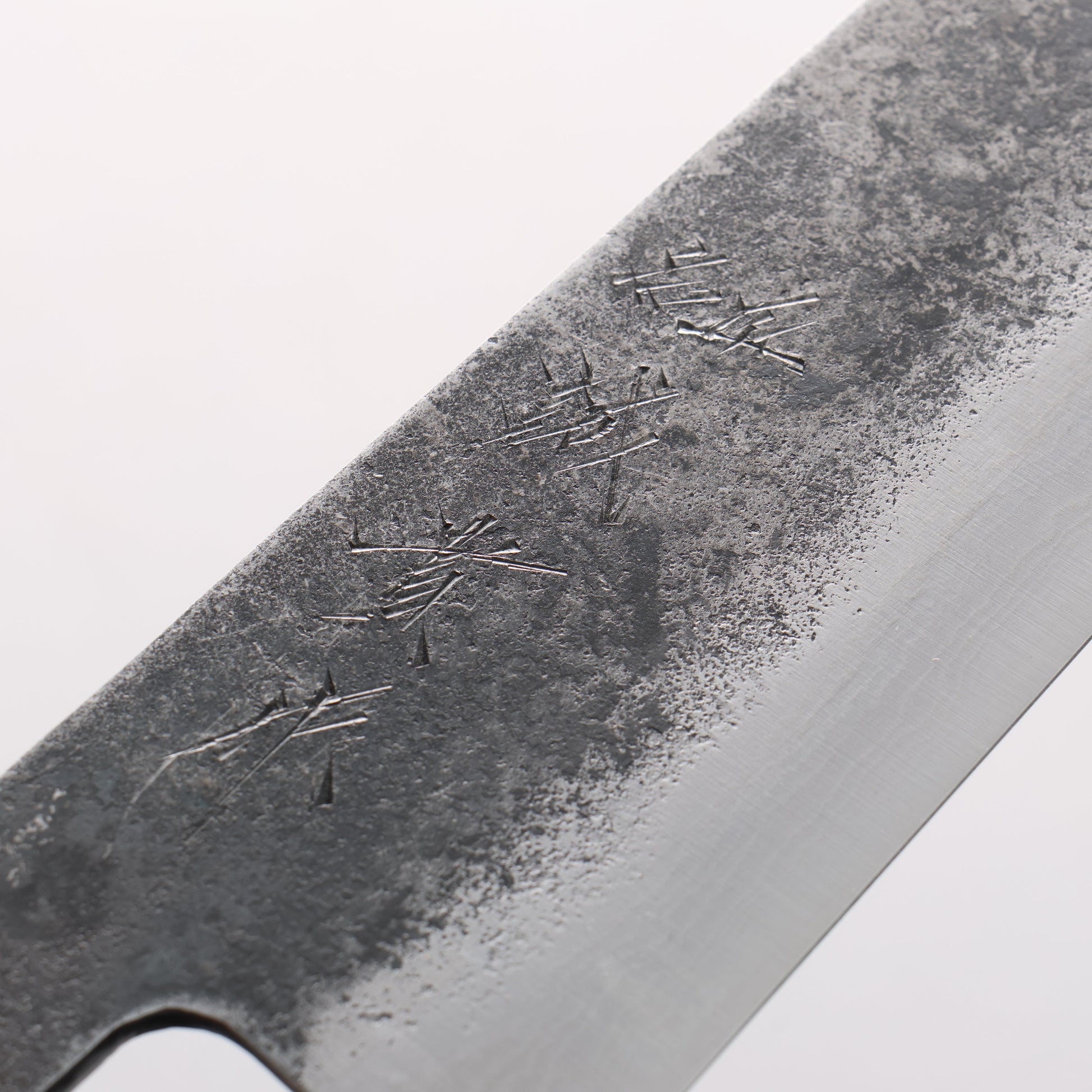 田中 誠貴 青ニ鋼 ダマスカス 黒打 三徳包丁 170mm 朴柄 - 清助刃物