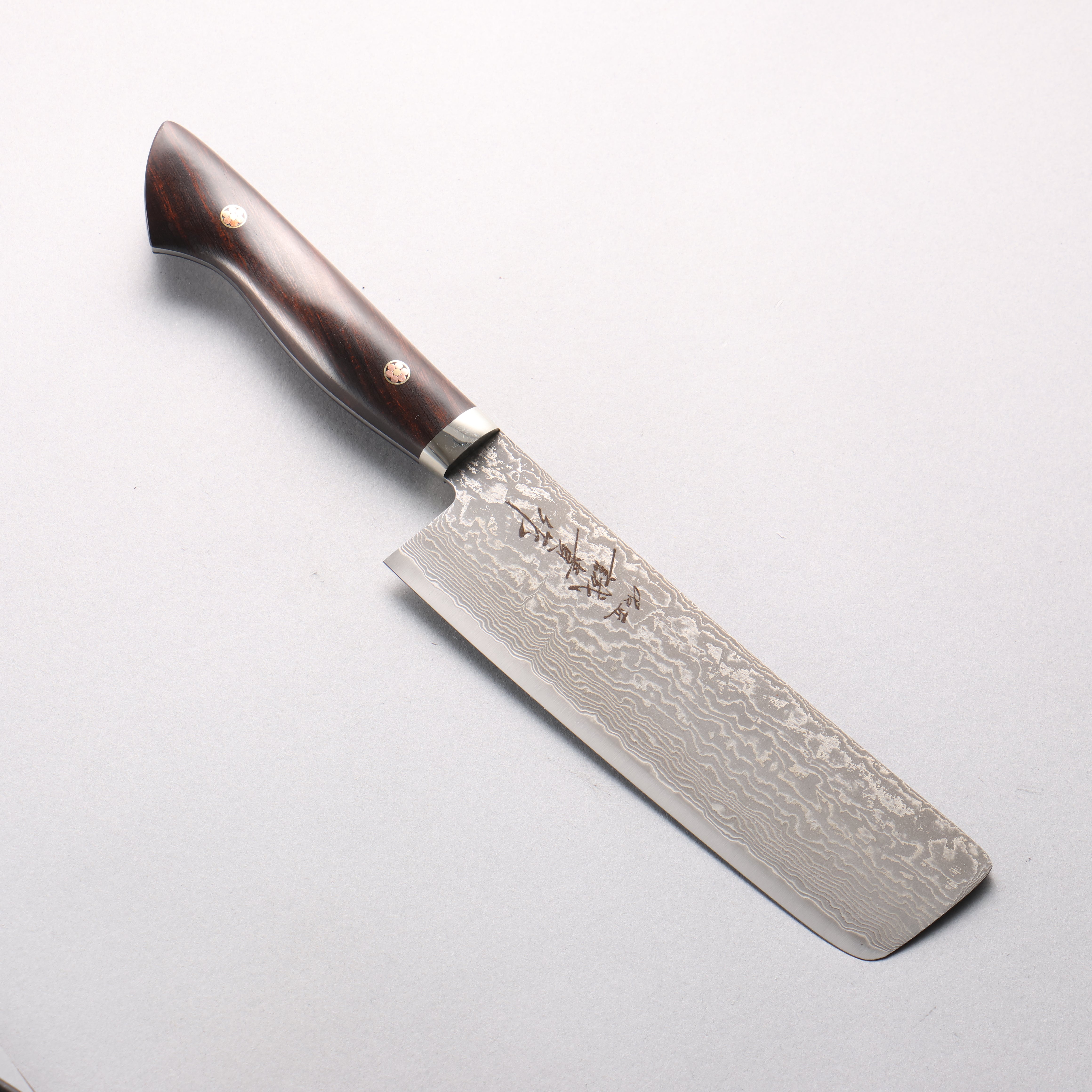 田中 誠貴 天照 SG2 ダマスカス 菜切包丁 165mm アイアンウッド柄 - 清助刃物