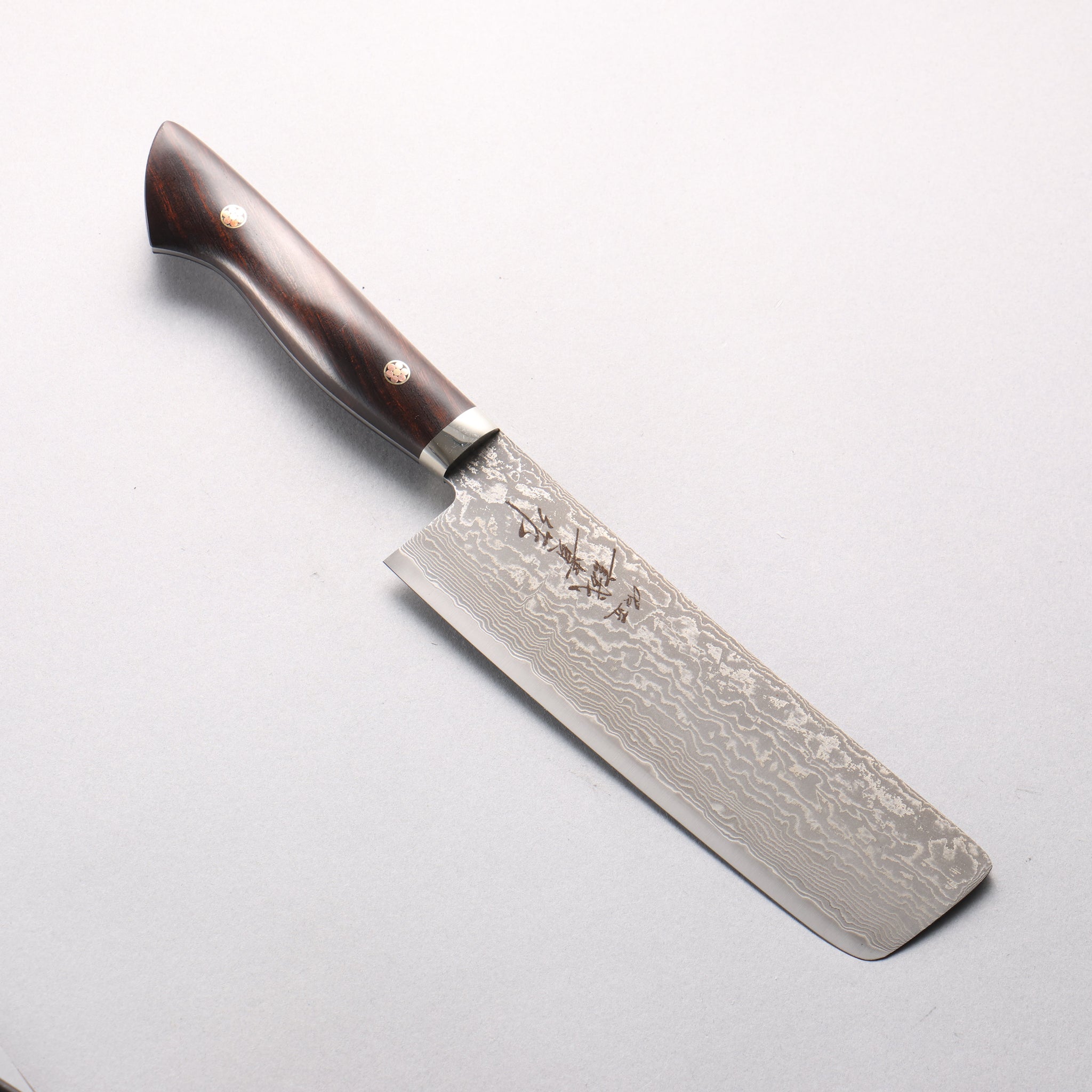 田中 誠貴 天照 SG2 ダマスカス 菜切包丁 165mm アイアンウッド柄 - 清助刃物
