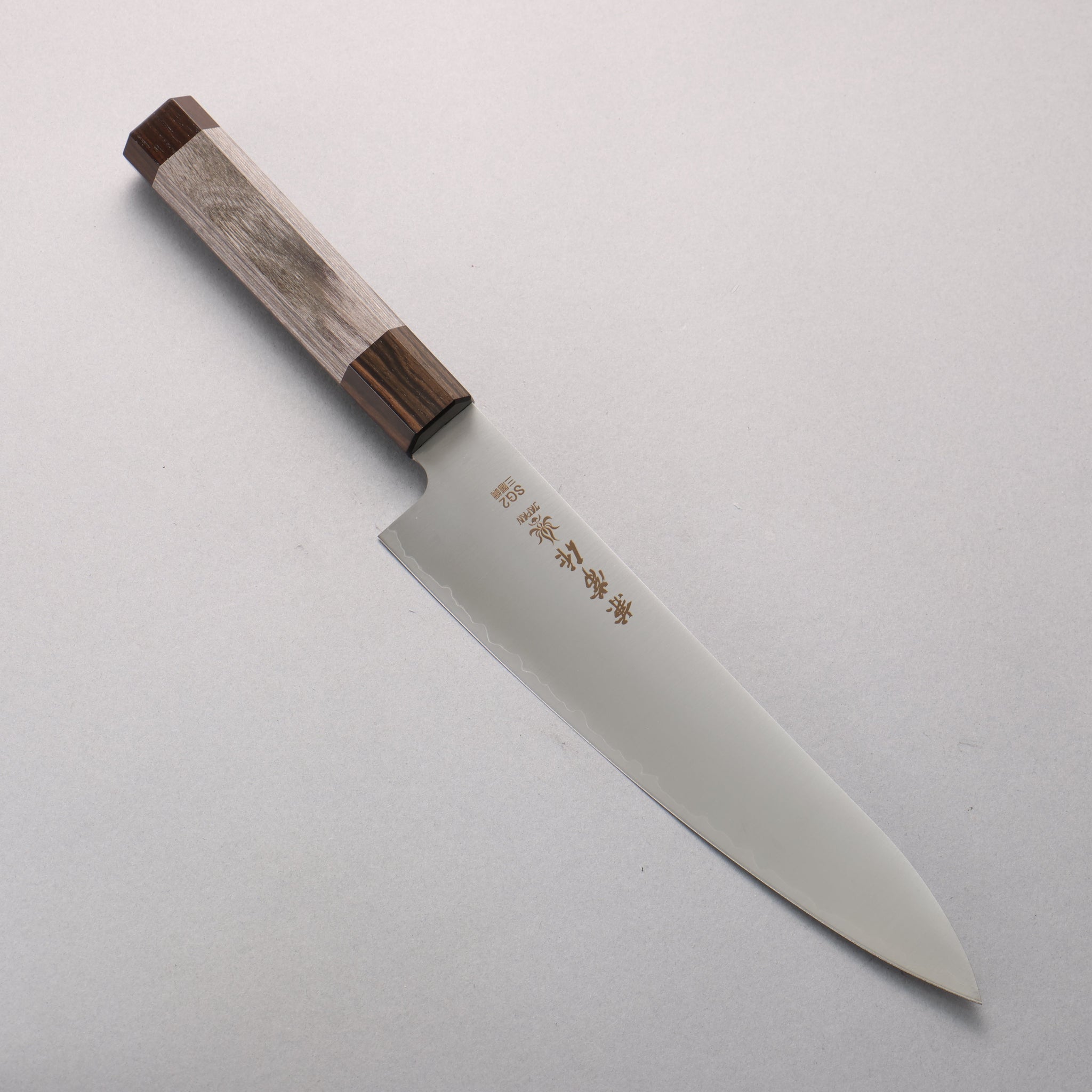 兼常 SG2 牛刀包丁 210mm グレー合板柄 - 清助刃物