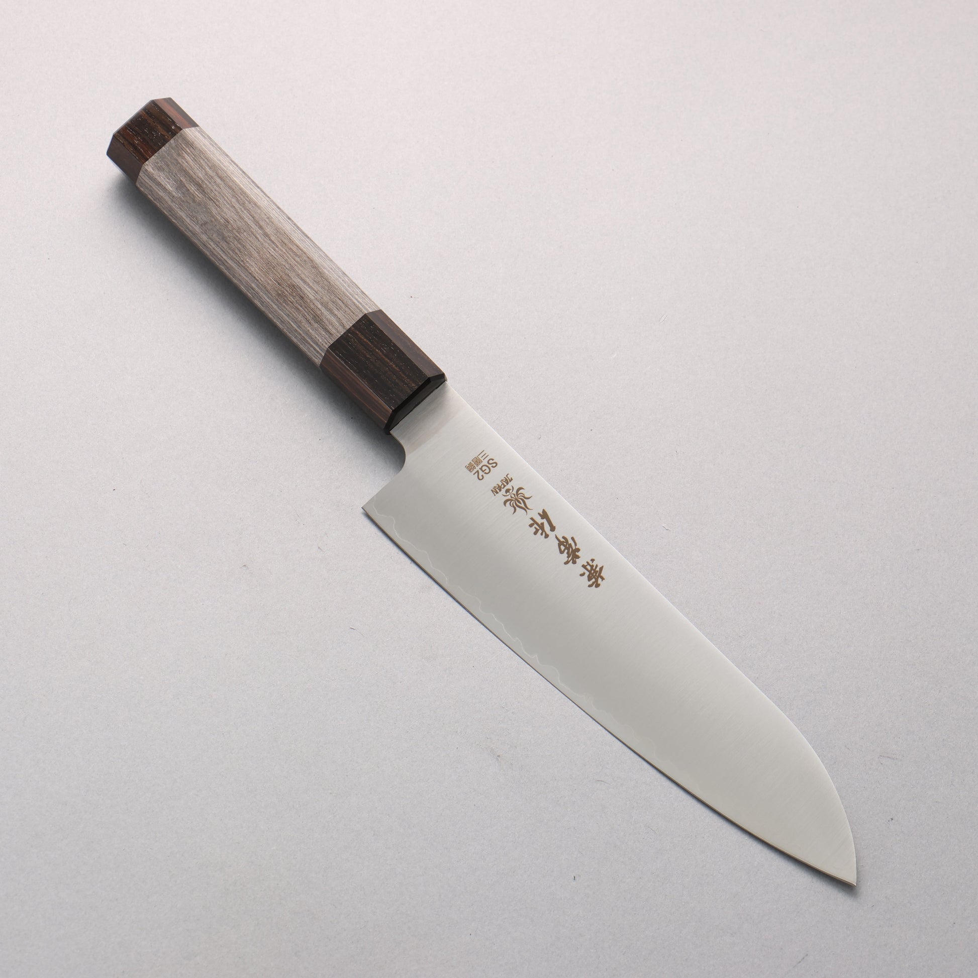 兼常 SG2 三徳包丁 180mm グレー合板柄 - 清助刃物
