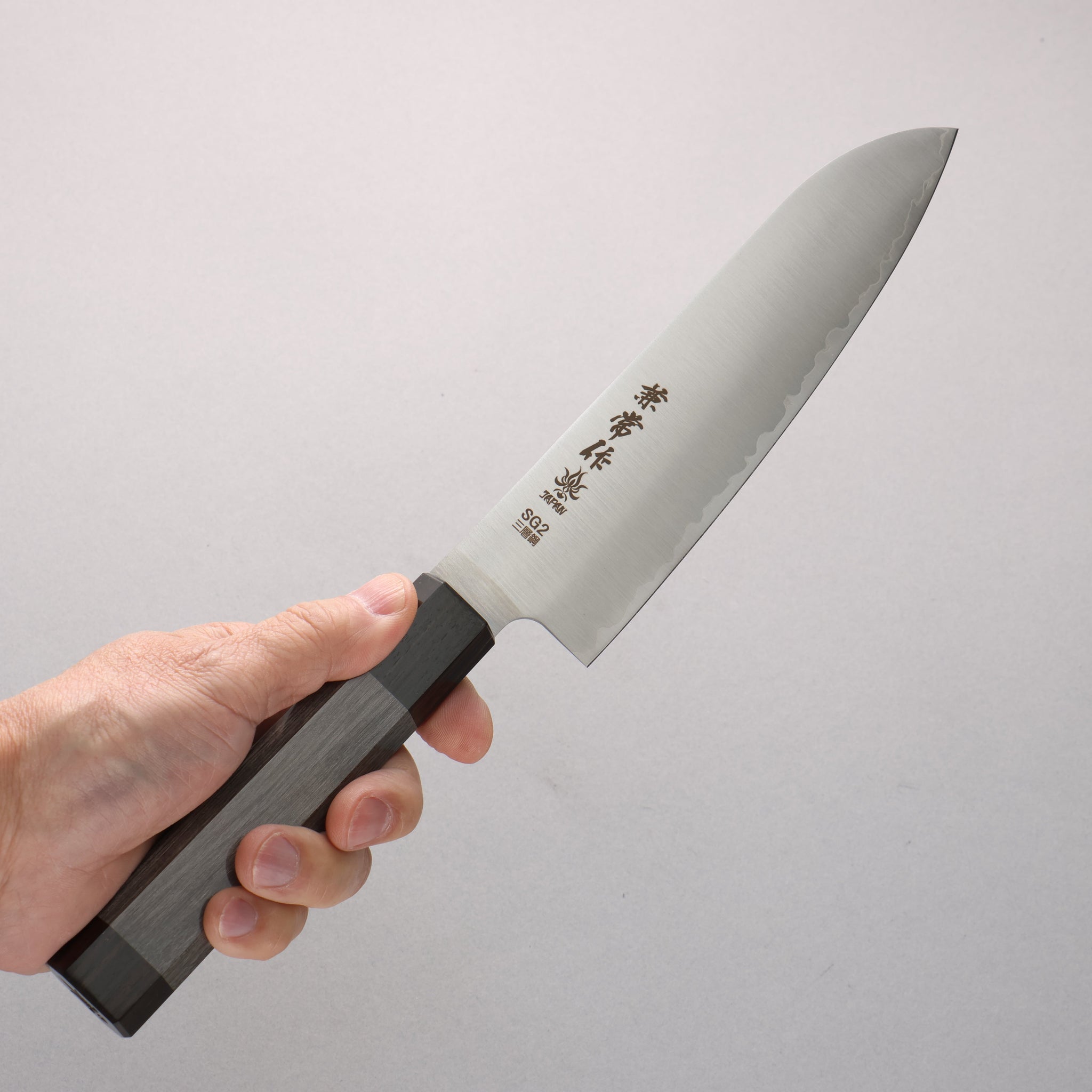 兼常 SG2 三徳包丁 180mm グレー合板柄 - 清助刃物