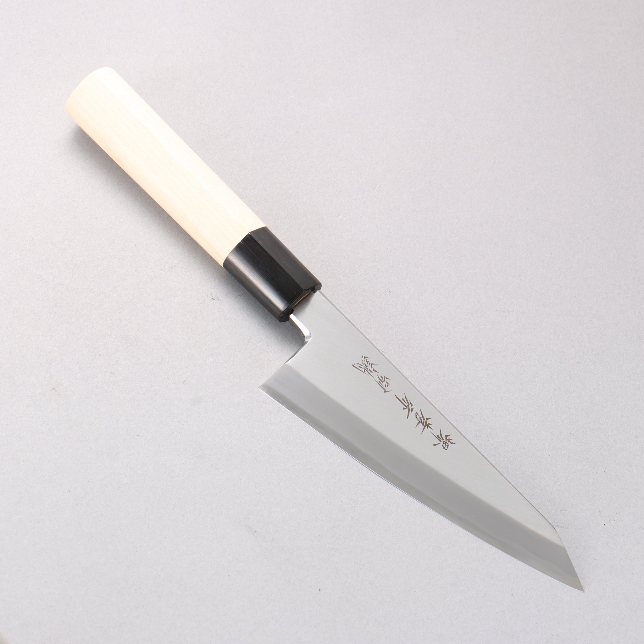 堺 孝行 特上 白ニ鋼 骨スキ包丁 150mm 朴柄 - 清助刃物
