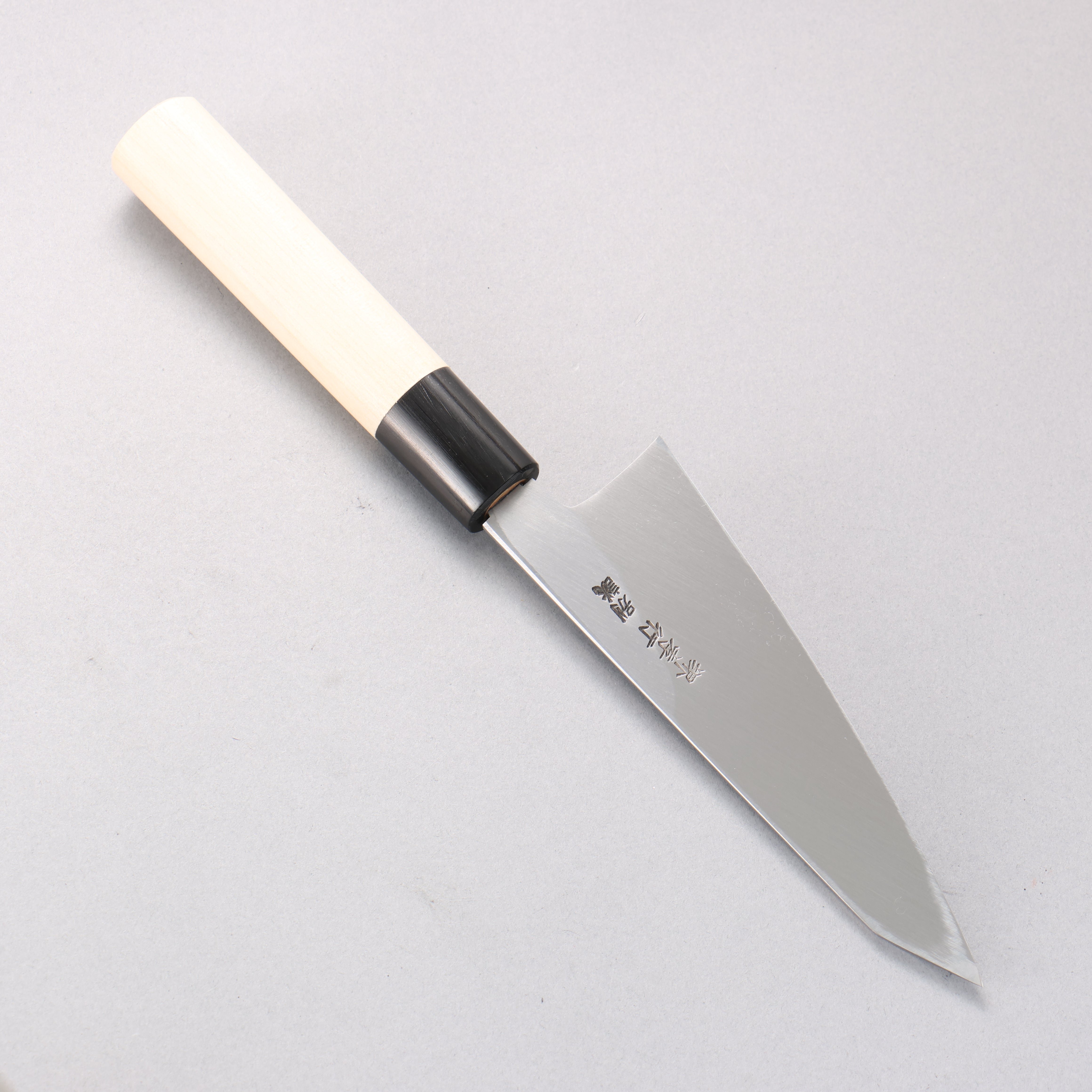 堺 孝行 特上 白ニ鋼 骨スキ包丁 150mm 朴柄 – 清助刃物 Japan