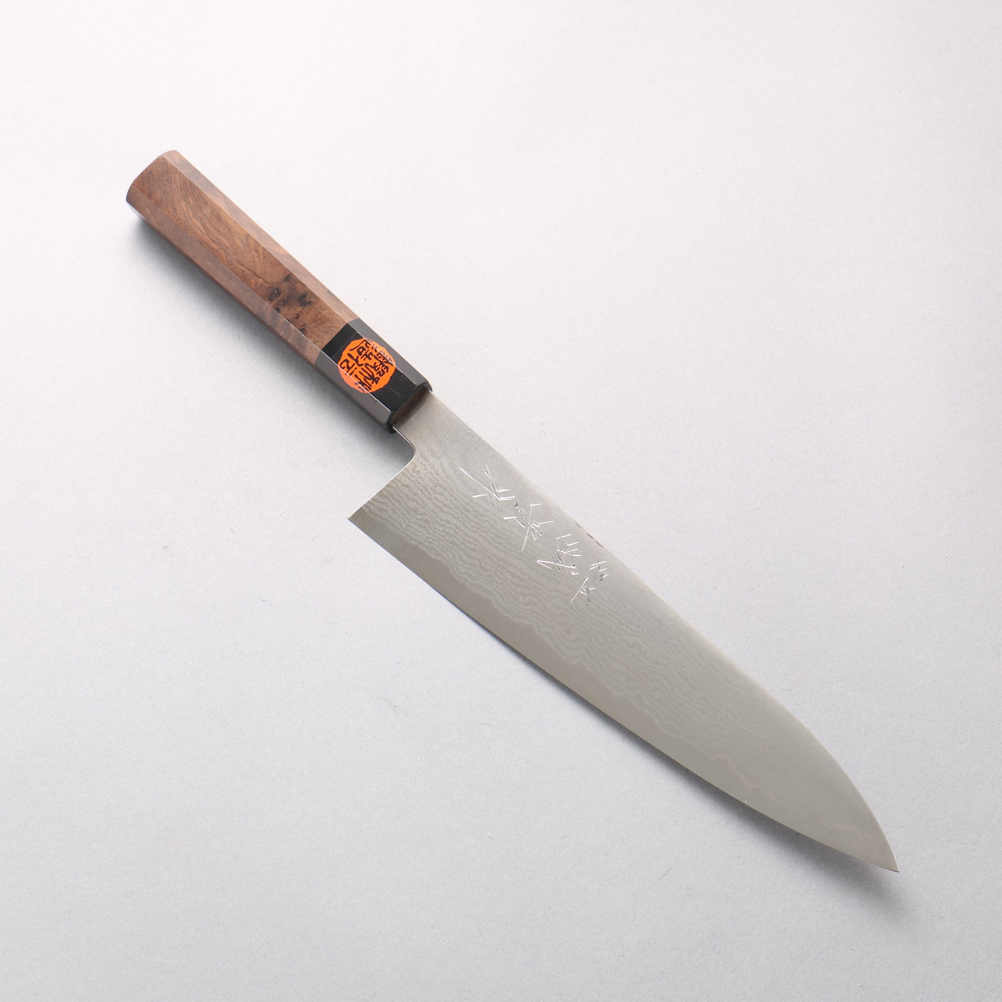 田中 誠貴 VG10 17層 ダマスカス 牛刀包丁 210mm ウォルナット柄 - 清助刃物