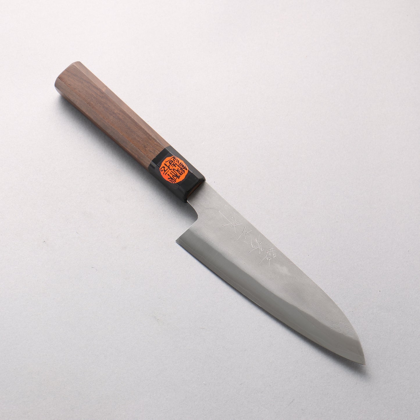 田中 誠貴 銀三鋼 梨地 小三徳包丁 150mm ウォルナット柄 - 清助刃物