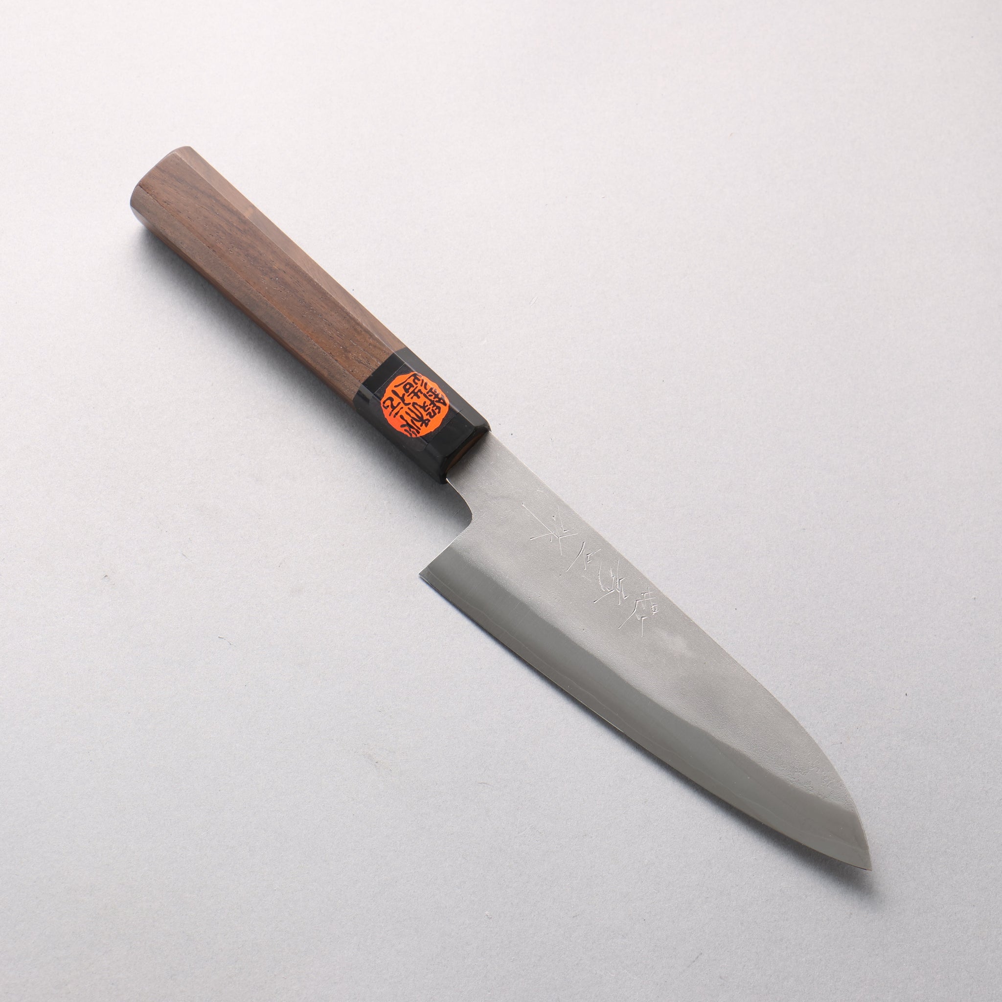 田中 誠貴 銀三鋼 梨地 小三徳包丁 150mm ウォルナット柄 - 清助刃物