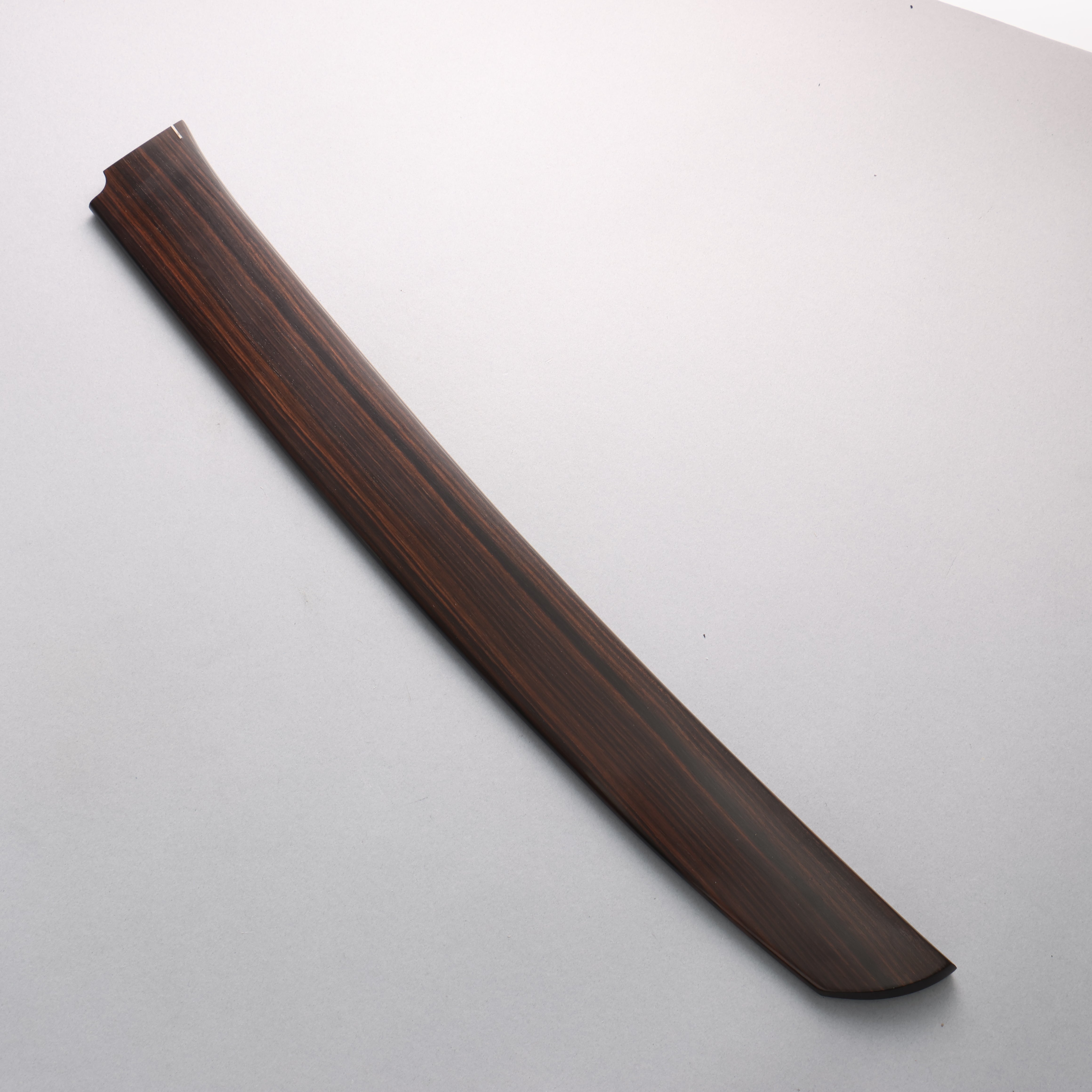 堺 孝行 本焼き 銀三鋼 鏡面仕上げ 先丸柳刃包丁 510mm 黒檀 （上下銀口輪）柄 鞘付き - 清助刃物