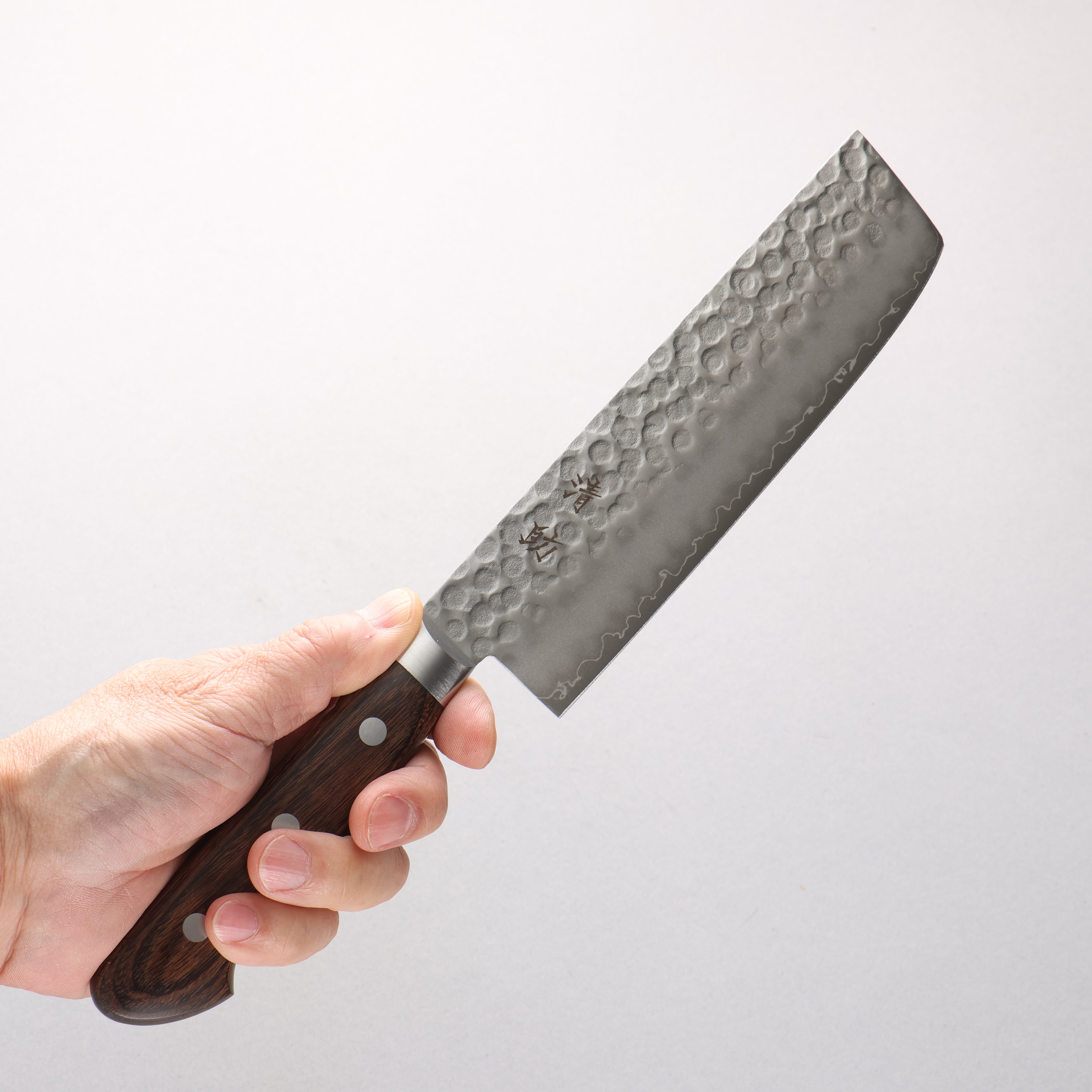 清助 V金10号 鎚目 薄刃包丁 160mm ゼブラウッド柄 - 清助刃物