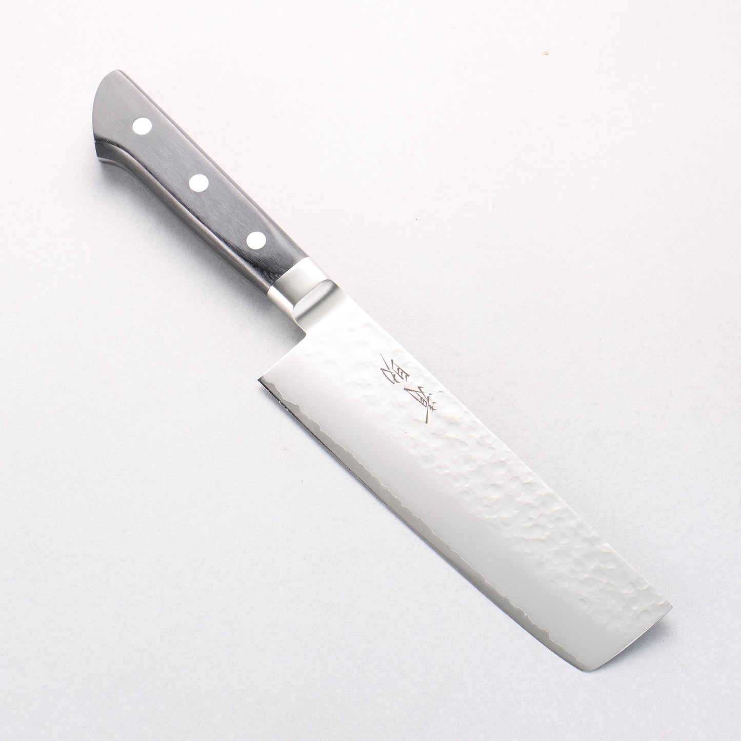 清助 V金5号 鎚目 霞研 菜切包丁 160mm 黒合板柄 - 清助刃物