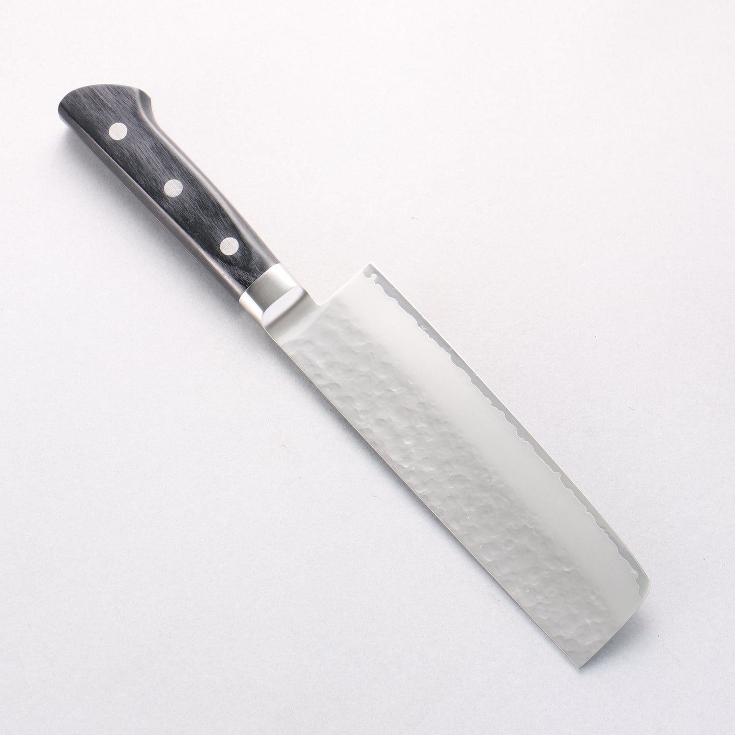 清助 V金5号 鎚目 霞研 菜切包丁 160mm 黒合板柄 - 清助刃物