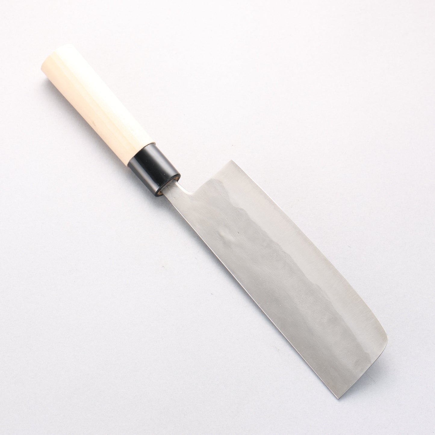 藤原 照康 白一鋼 梨地 菜切包丁 165mm 朴柄 - 清助刃物