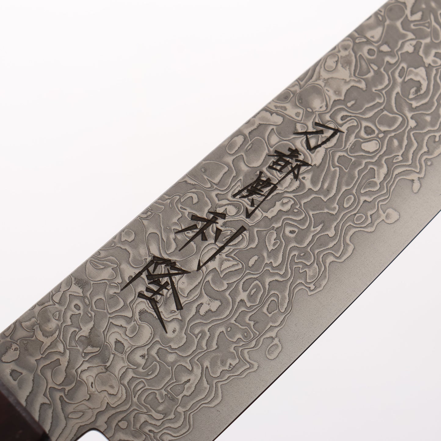 利隆 V金10号 65層ダマスカス ペティーナイフ 135mm ウエンジ 桜リング付き（口輪：紫檀）柄 - 清助刃物