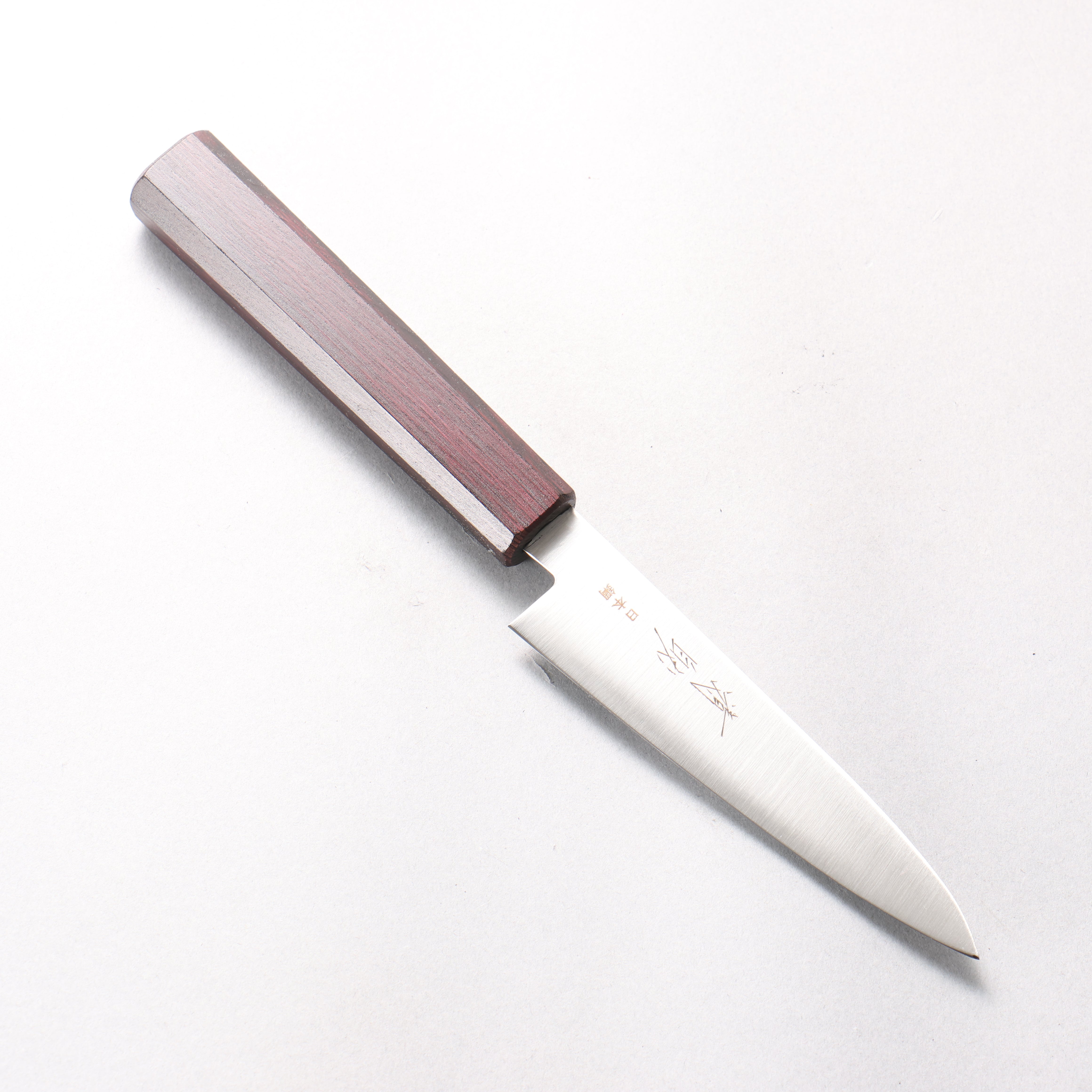 清助 SK-4鋼 ペティーナイフ 120mm 木（燦紫）柄 - 清助刃物