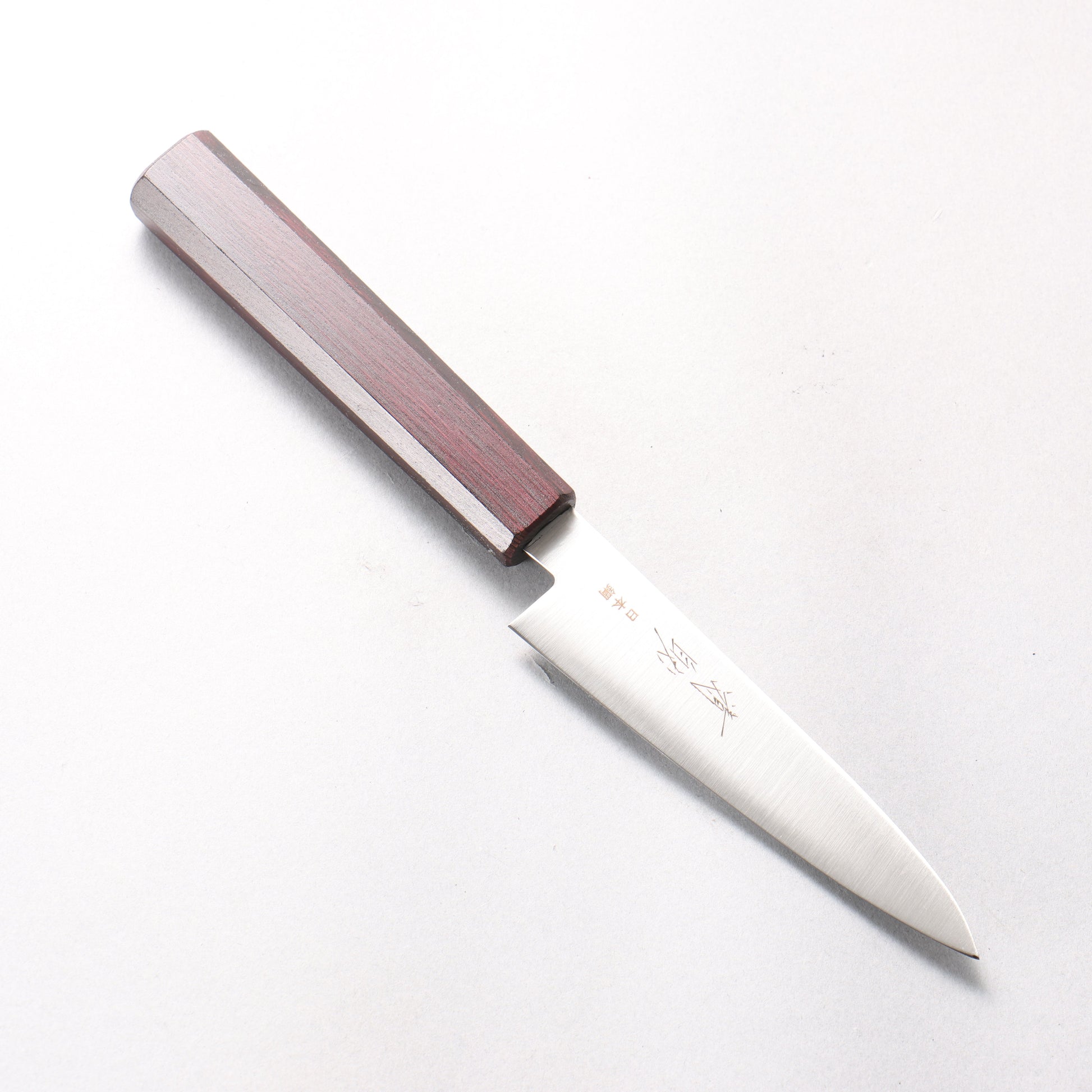 清助 SK-4鋼 ペティーナイフ 120mm 木（燦紫）柄