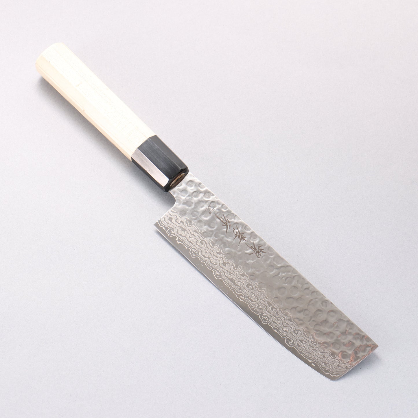 堺 孝行 AUS10 45層ダマスカス 菜切包丁 160mm 朴柄 - 清助刃物