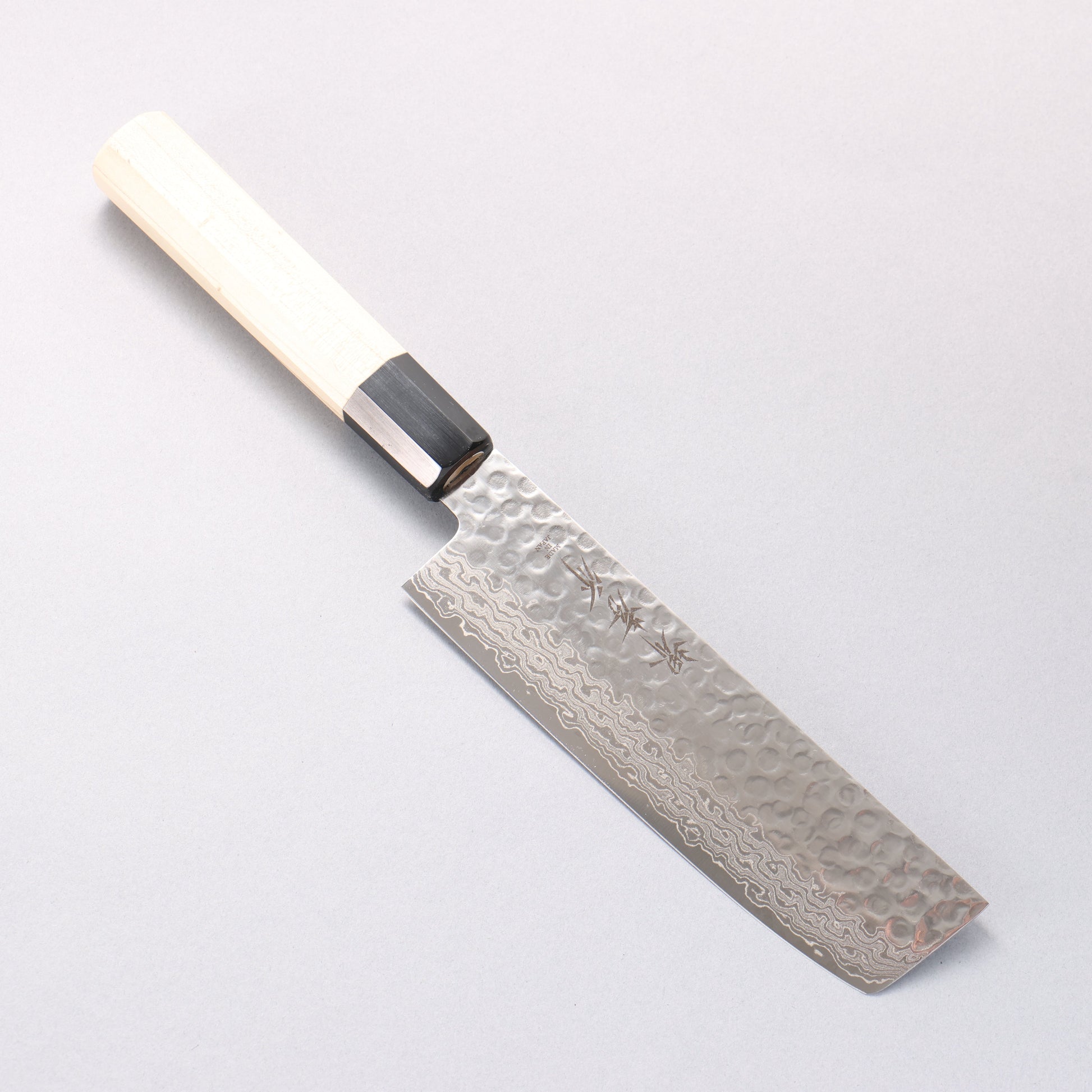 堺 孝行 AUS10 45層ダマスカス 菜切包丁 160mm 朴柄 - 清助刃物