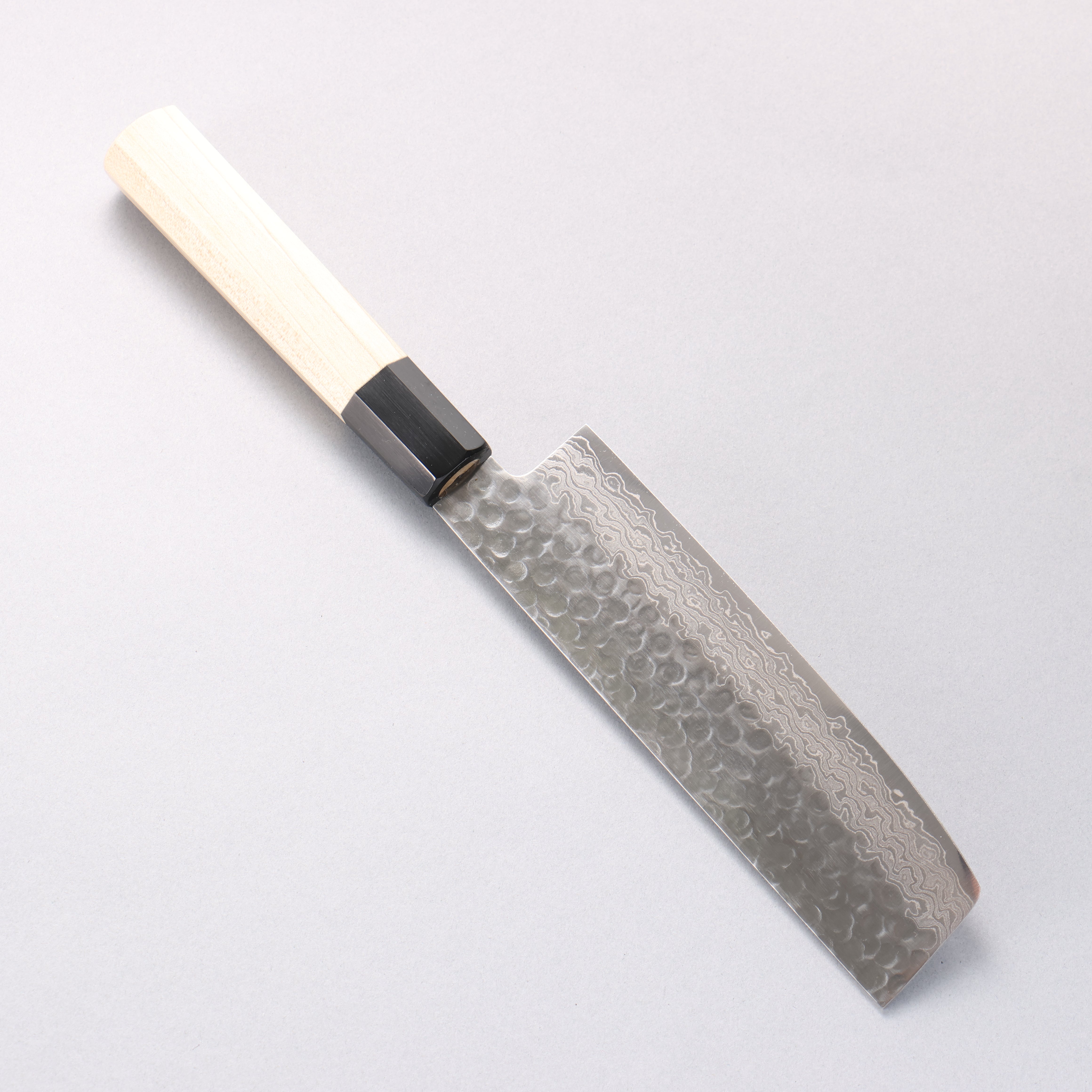堺 孝行 AUS10 45層ダマスカス 菜切包丁 160mm 朴柄 - 清助刃物