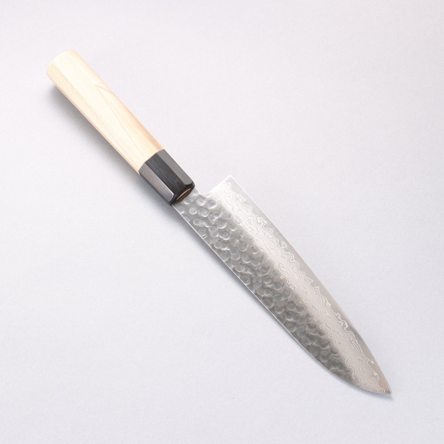 堺 孝行 AUS10 45層ダマスカス 三徳包丁 180mm 朴柄 - 清助刃物