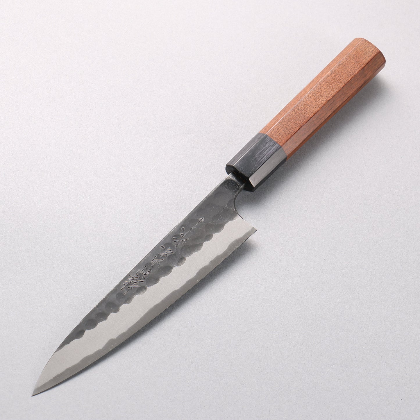 山本 直 青スーパー鋼 黒打 鎚目(丸) ペティーナイフ 150mm 楓(樹脂含浸)柄