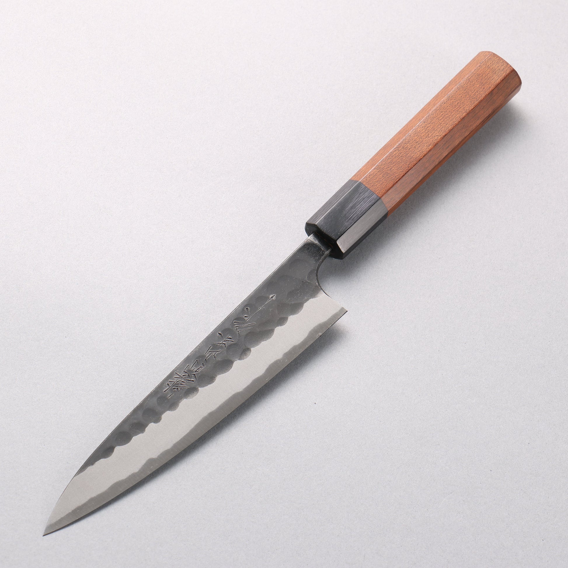 山本 直 青スーパー鋼 黒打 鎚目(丸) ペティーナイフ 150mm 楓(樹脂含浸)柄