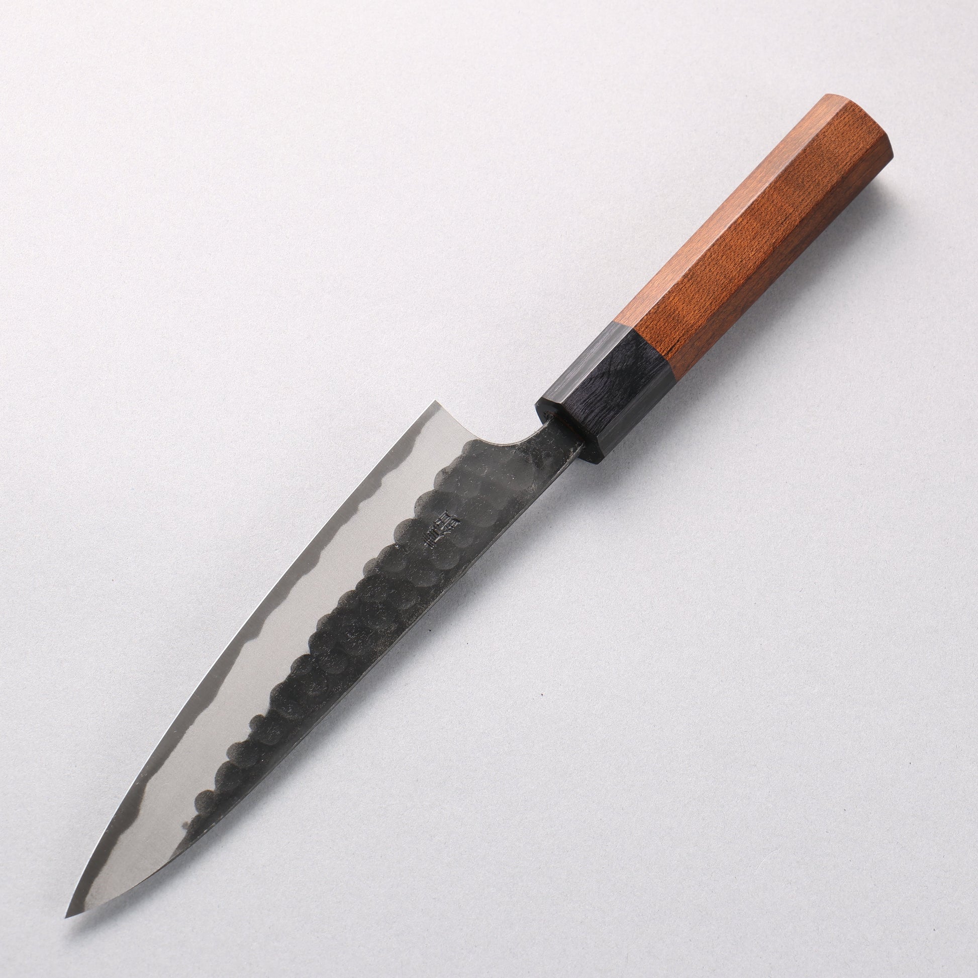 山本 直 青スーパー鋼 黒打 鎚目(丸) ペティーナイフ 150mm 楓(樹脂含浸)柄