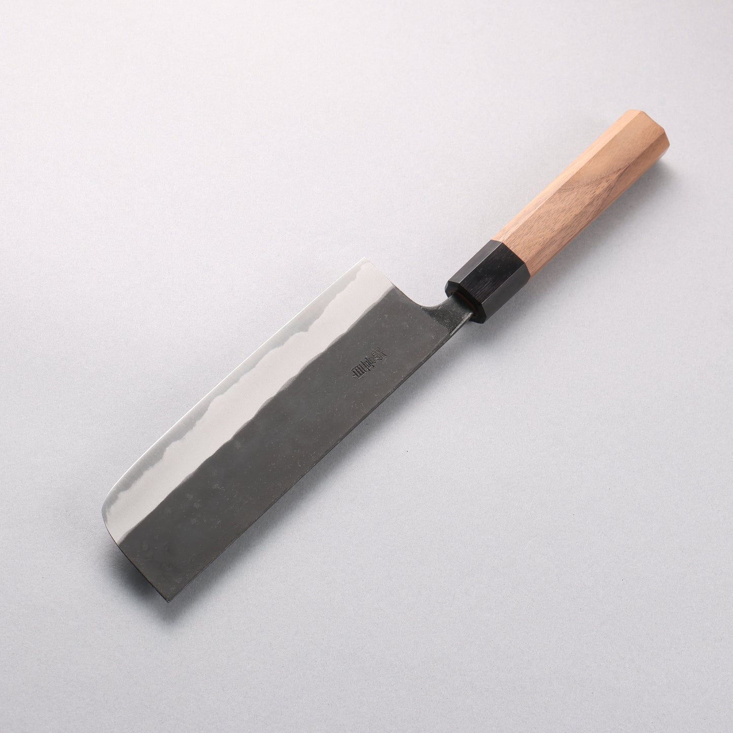 山本 直 白ニ鋼 黒仕上げ 菜切包丁 165mm ウォルナット柄