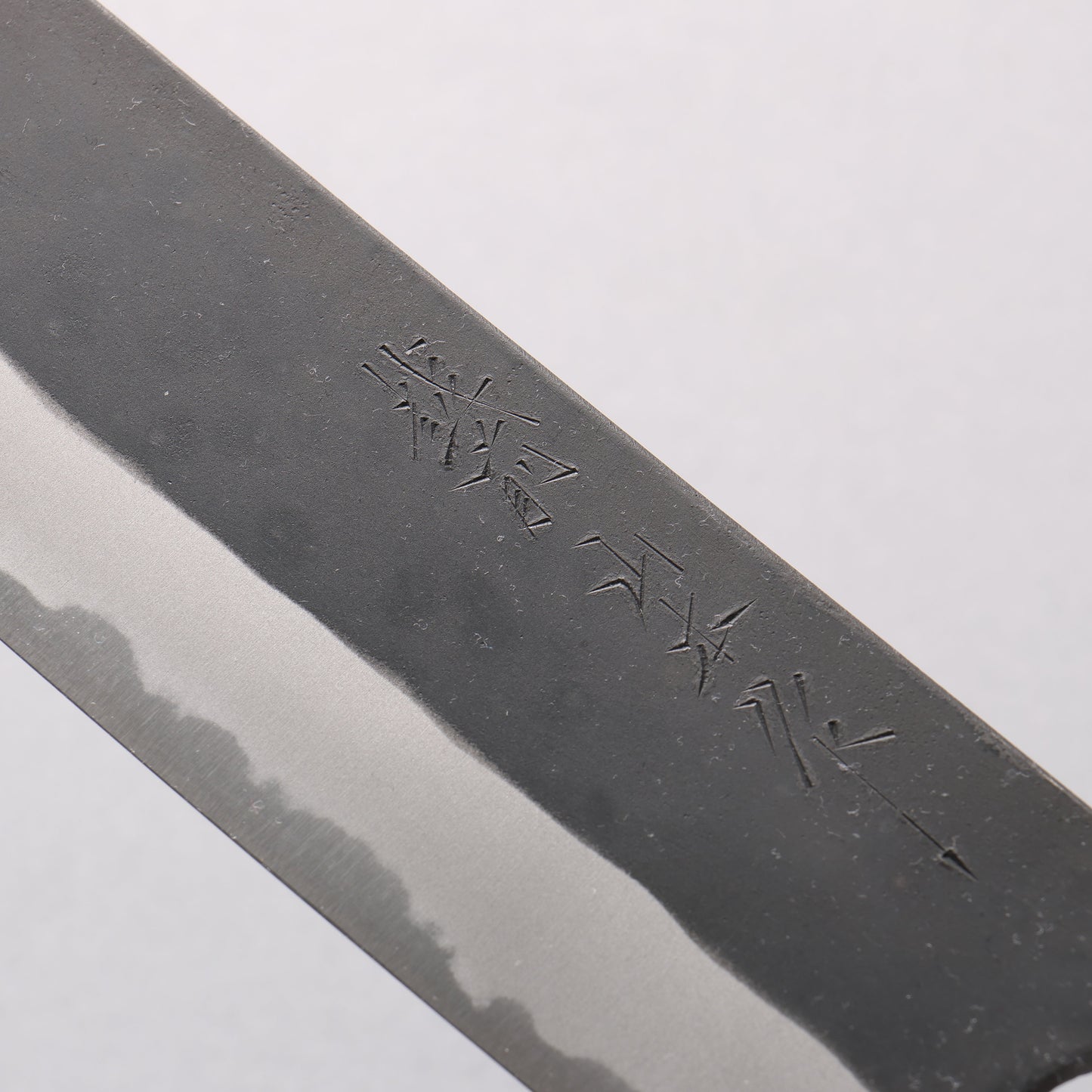 山本 直 白ニ鋼 黒仕上げ 菜切包丁 165mm ウォルナット柄