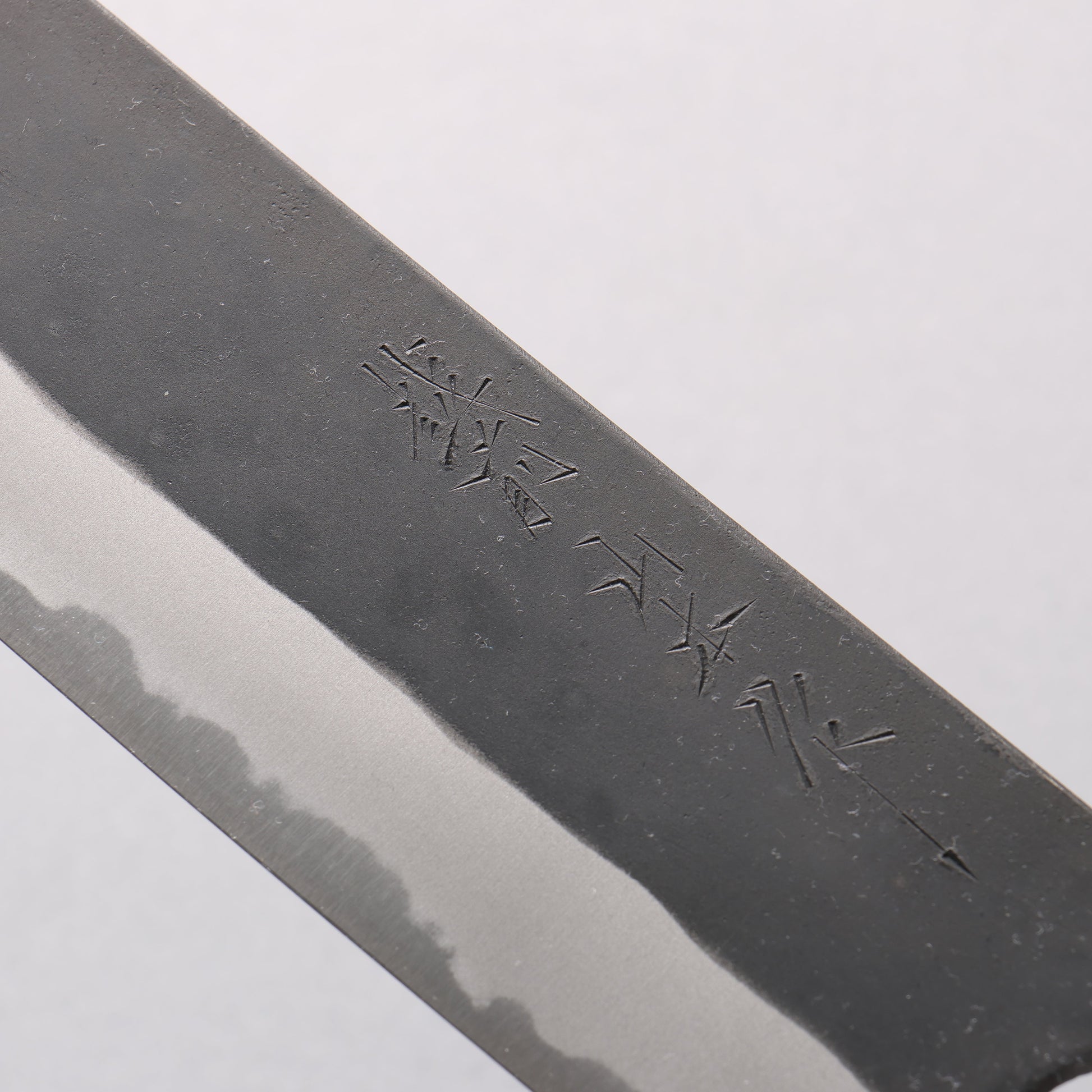 山本 直 白ニ鋼 黒仕上げ 菜切包丁 165mm ウォルナット柄