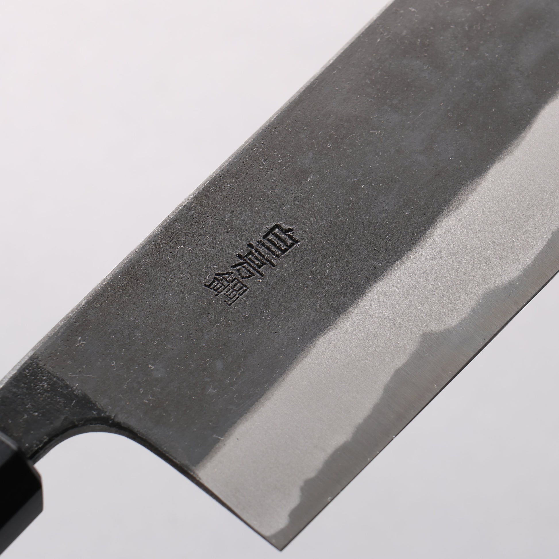 山本 直 白ニ鋼 黒仕上げ 菜切包丁 165mm ウォルナット柄