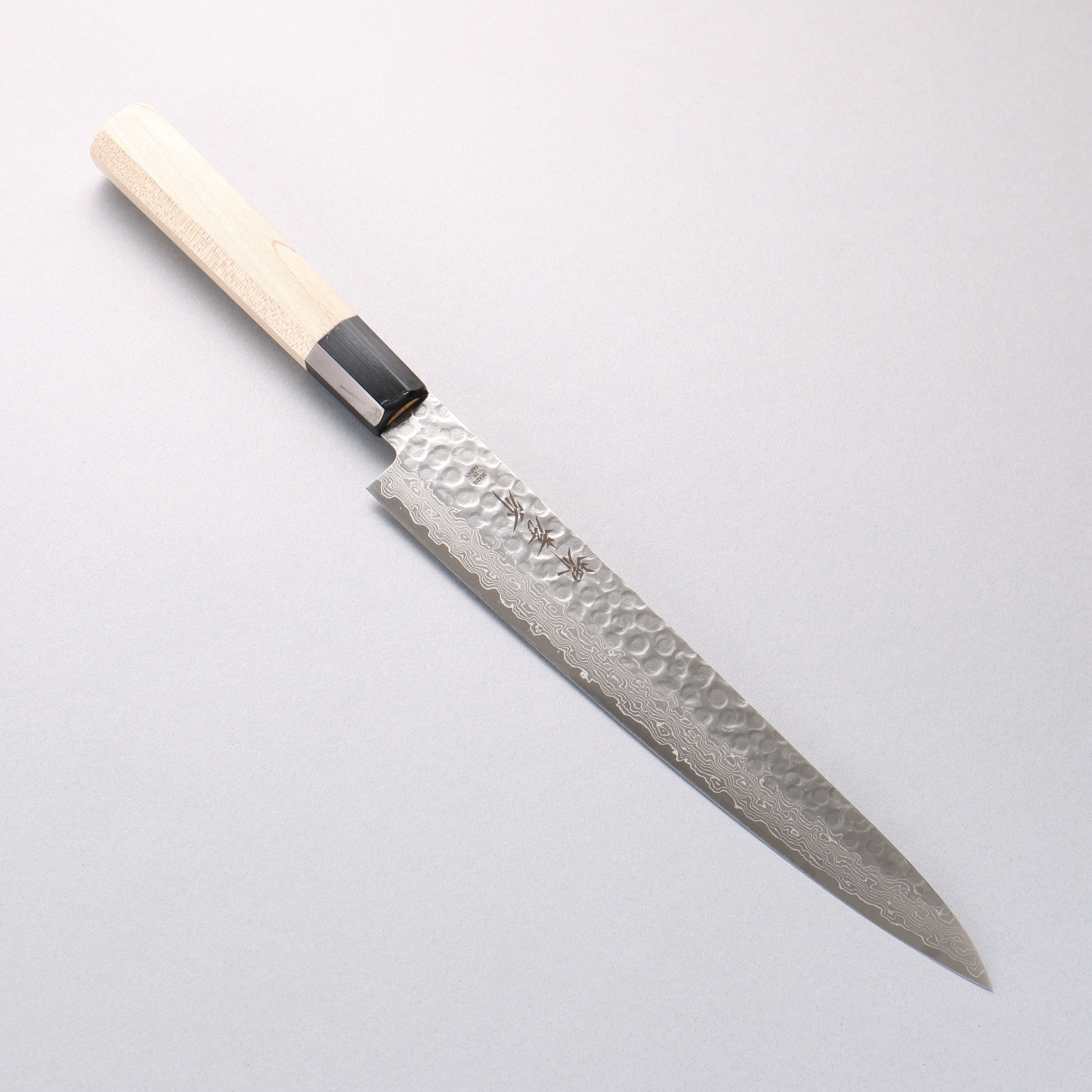 堺 孝行 AUS10 45層ダマスカス 筋引包丁 240mm 朴柄 - 清助刃物